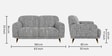 Serenee Urban Maze 2 Seater Upholstered Sofa Serenee Urban Maze 2 Seater Upholstered Sofa