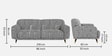Serenee Urban Maze 3 Seater Upholstered Sofa Serenee Urban Maze 3 Seater Upholstered Sofa