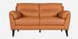 Sereno Leather Fabric 2 Seater Sofa Set In Brown Colour