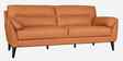 Sereno Leather Fabric 3 Seater Sofa Set In Brown Colour