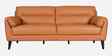 Sereno Leather Fabric 3 Seater Sofa Set In Brown Colour