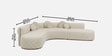 Sereno Rhs 3 Seater Sofa In Light Grey Colour
