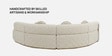 Sereno Rhs 3 Seater Sofa In Light Grey Colour