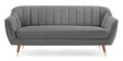 Setpia Velvet 3 Seater Sofa in Charcoal Grey Colour