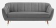 Setpia Velvet 3 Seater Sofa in Charcoal Grey Colour