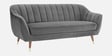 Setpia Velvet 3 Seater Sofa in Charcoal Grey Colour