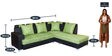 Seville LHS Corner Sofa In Green & Black Colour