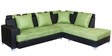 Seville LHS Corner Sofa In Green & Black Colour