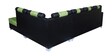 Seville LHS Corner Sofa In Green & Black Colour