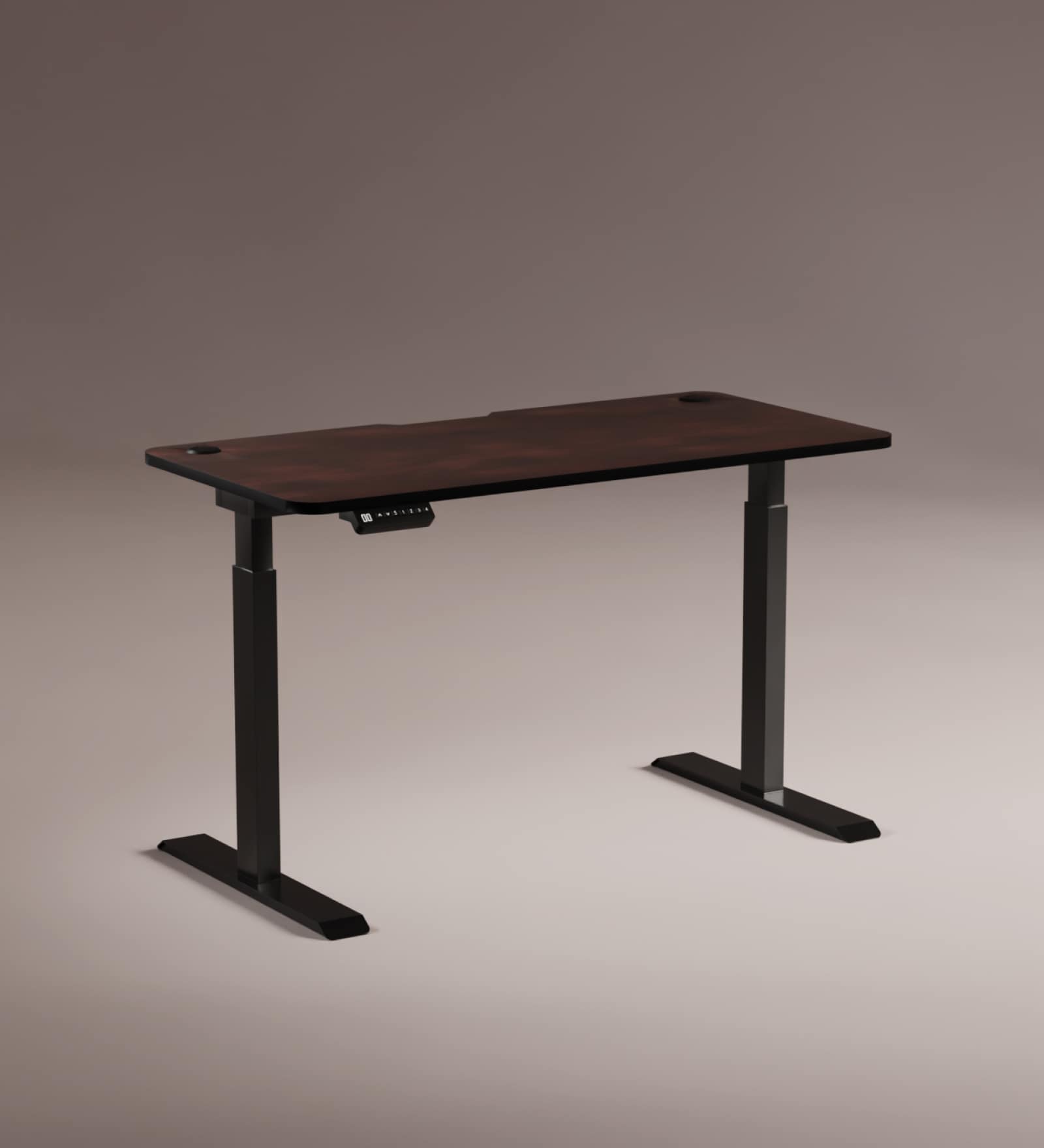 Se Desk Classic Height Adjustable Desk In Dark Brown Finish (1500X750mm)