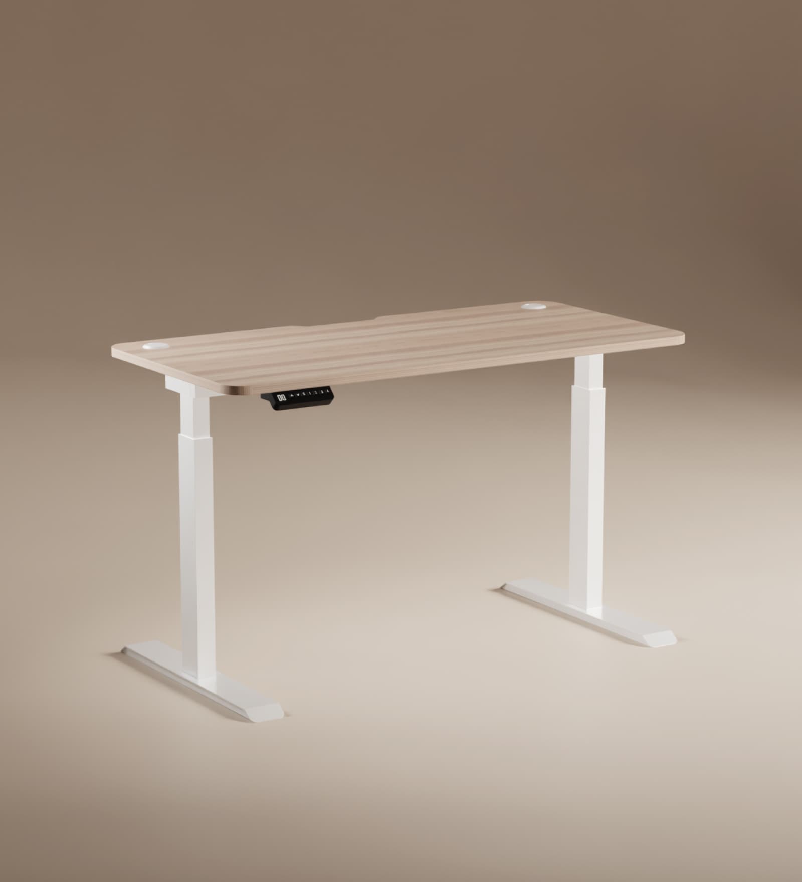 Se Desk Classic Height Adjustable Desk In Light Brown Finish (1500X750mm)
