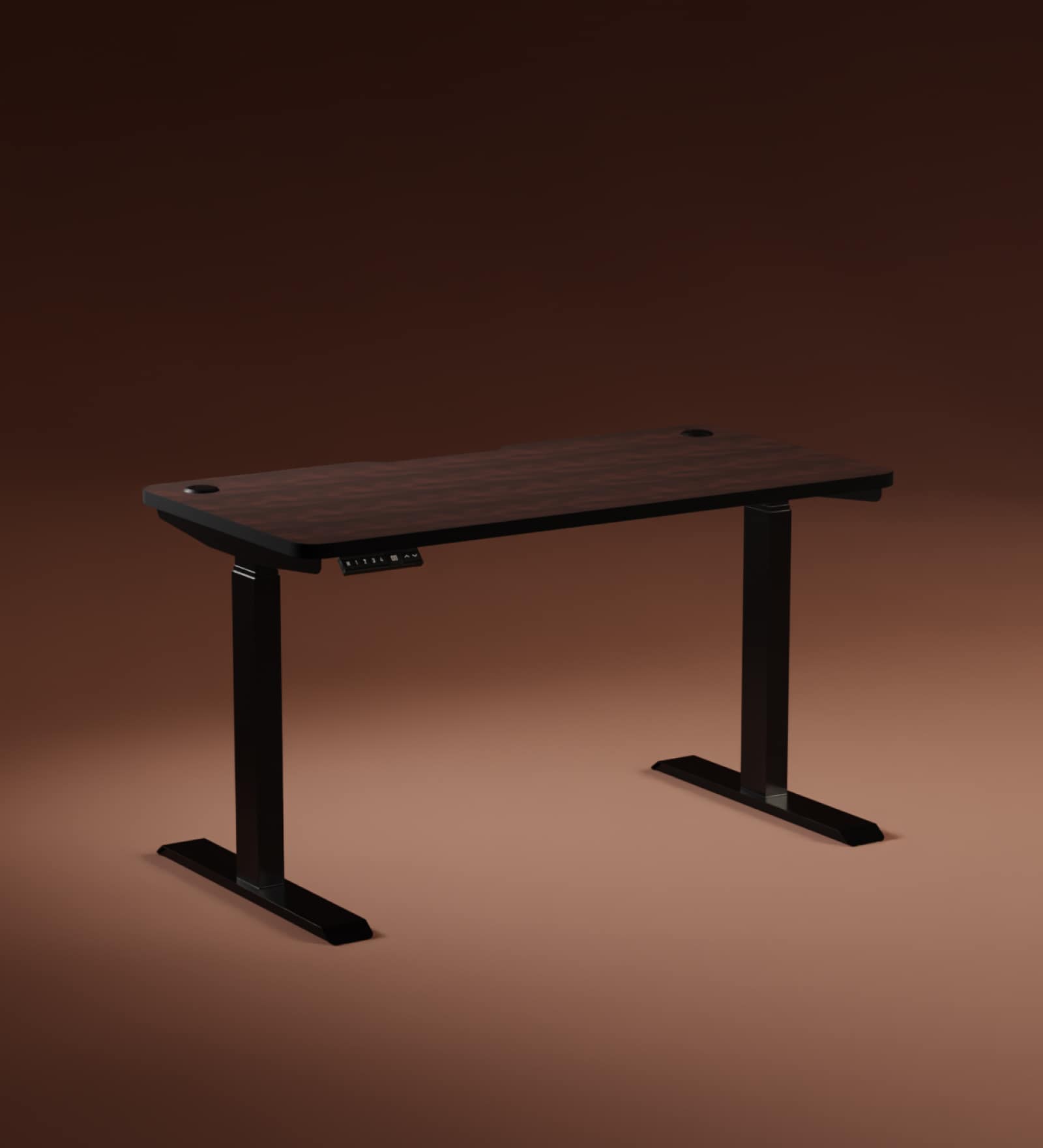 Se Desk Pro Height Adjustable Desk In Dark Brown Finish (1500X750mm)