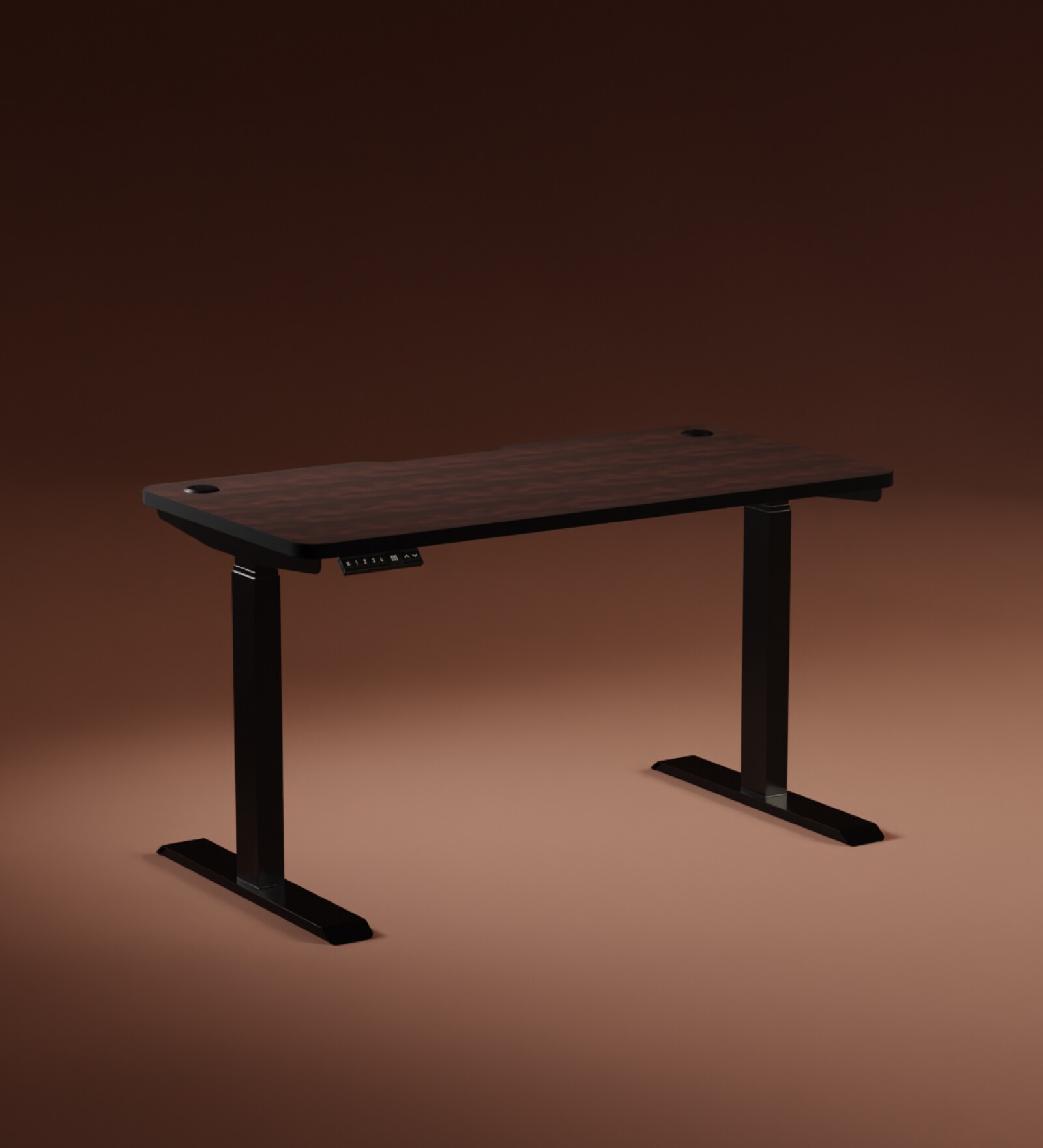 Se Desk Pro Height Adjustable Desk In Dark Brown Finish (1800X800mm)