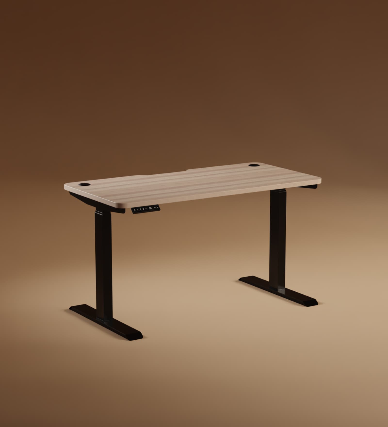 Se Desk Pro Height Adjustable Desk In Light Brown Finish (1800X800mm) Se Desk Pro Height Adjustable Desk In Light Brown Finish (1800X800mm)