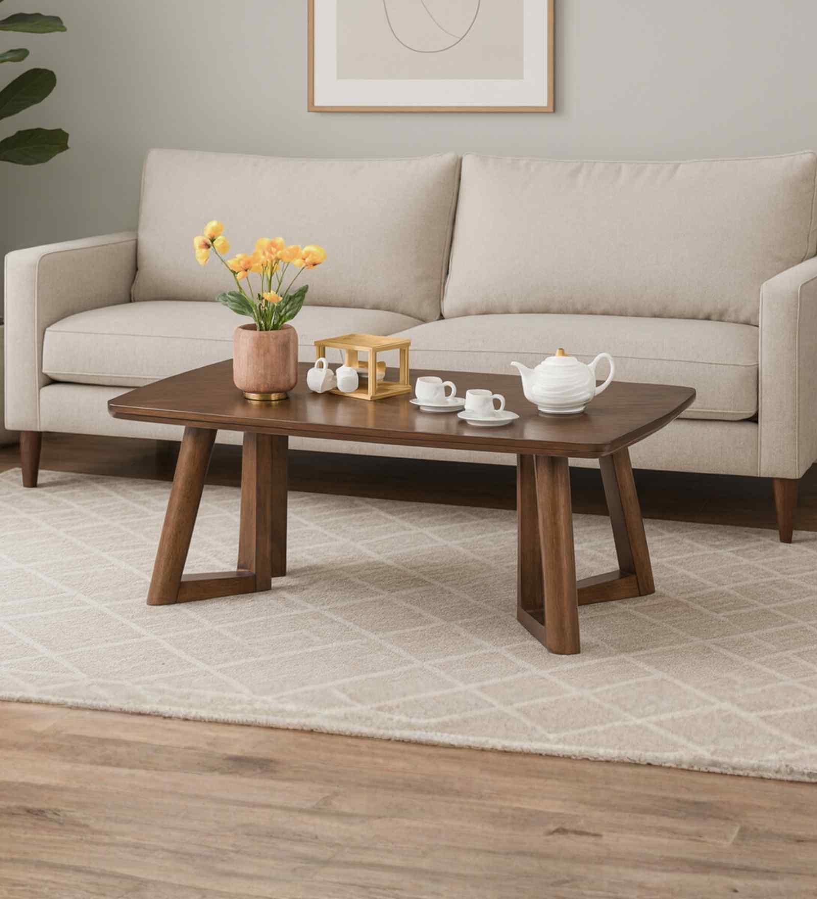 Seattle American Wooden Coffee Table In Walnut Finish Seattle American Wooden Coffee Table In Walnut Finish