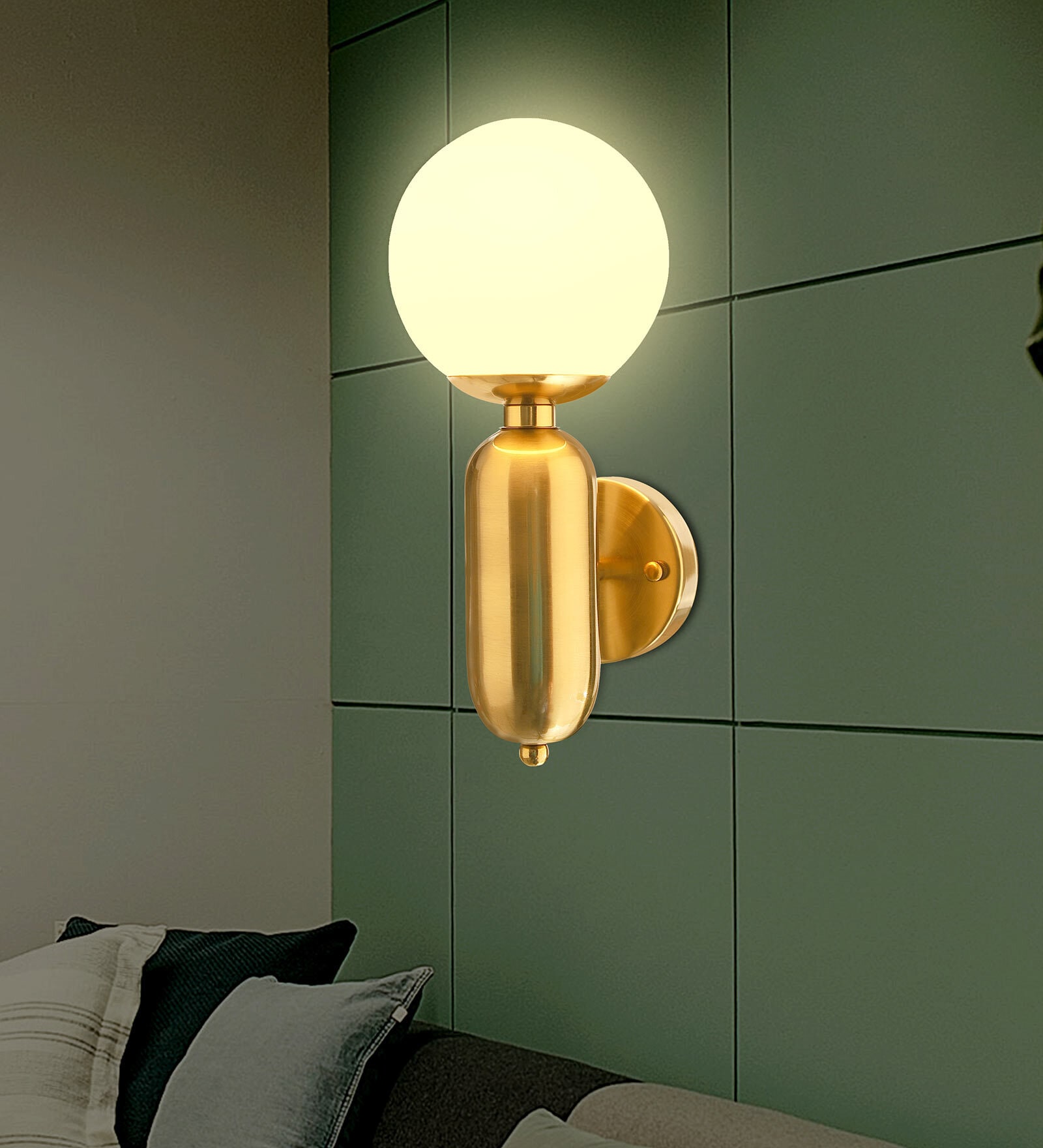 Jacinda Brass Glass and Metal Wall Sconces
