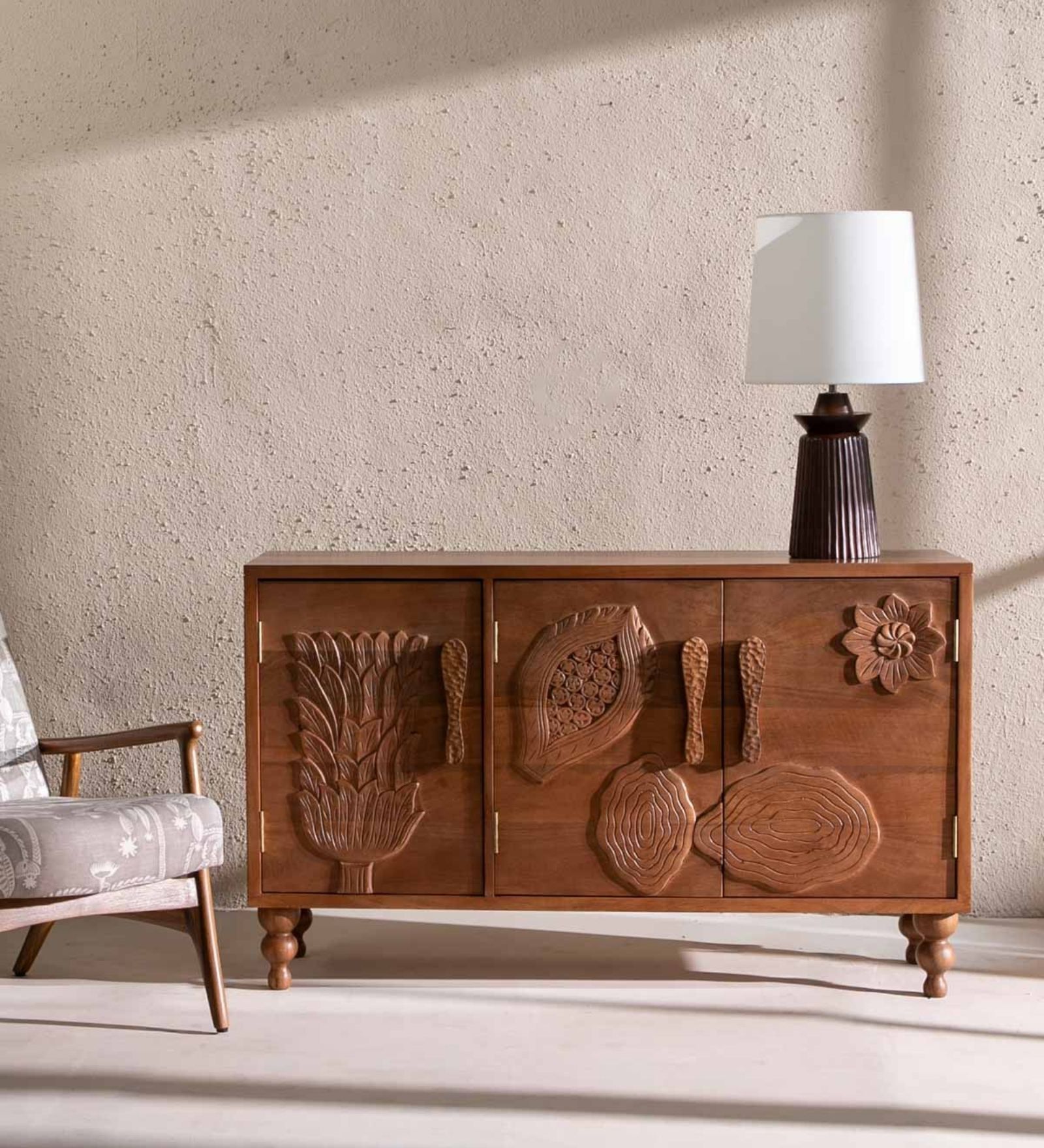Seed Sideboard In Natural Mango Wood Finish