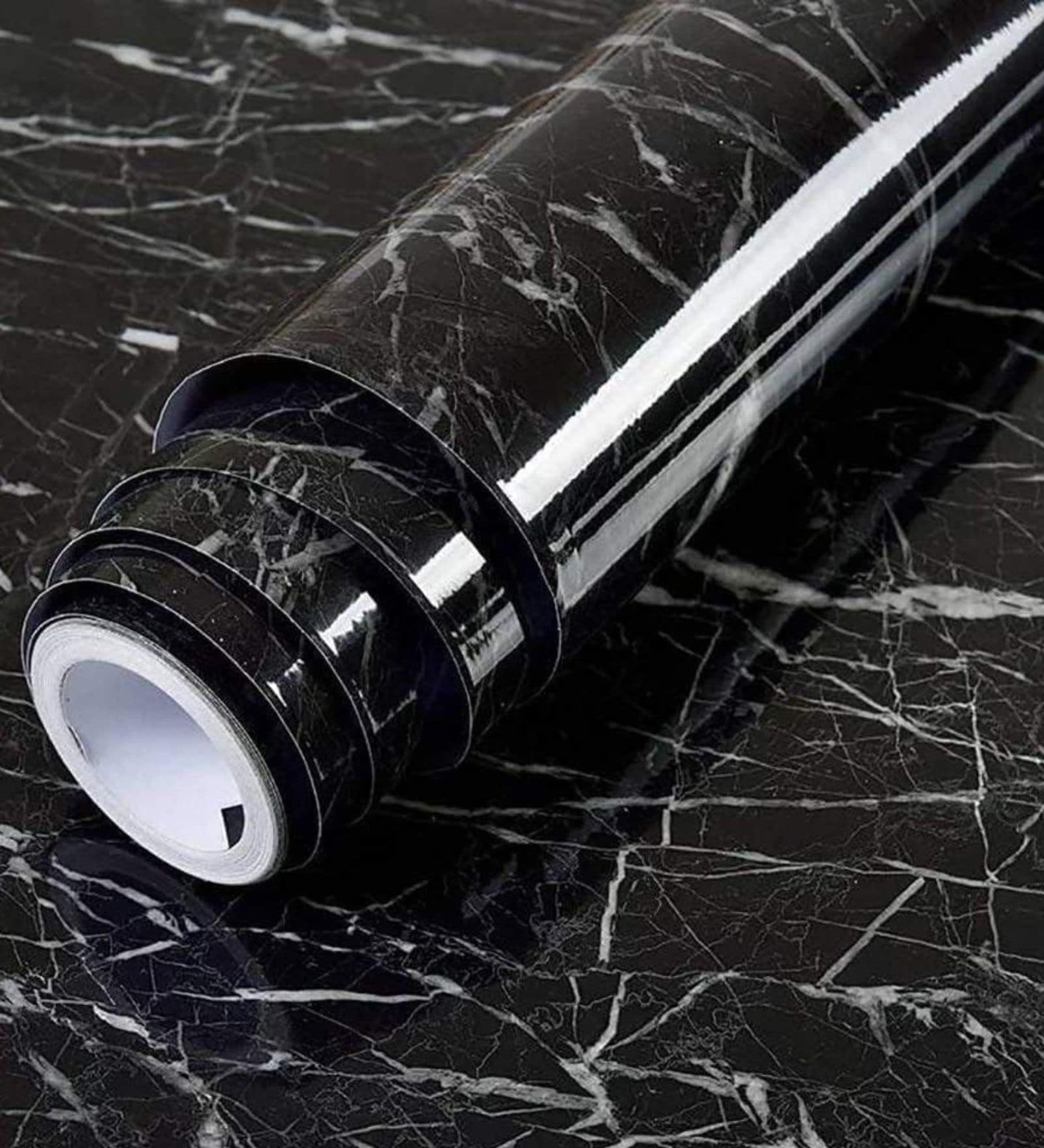 Black Self-Adhesive PVC 3D Wall Sticker Oil Proof and Waterproof (60 x200cm)