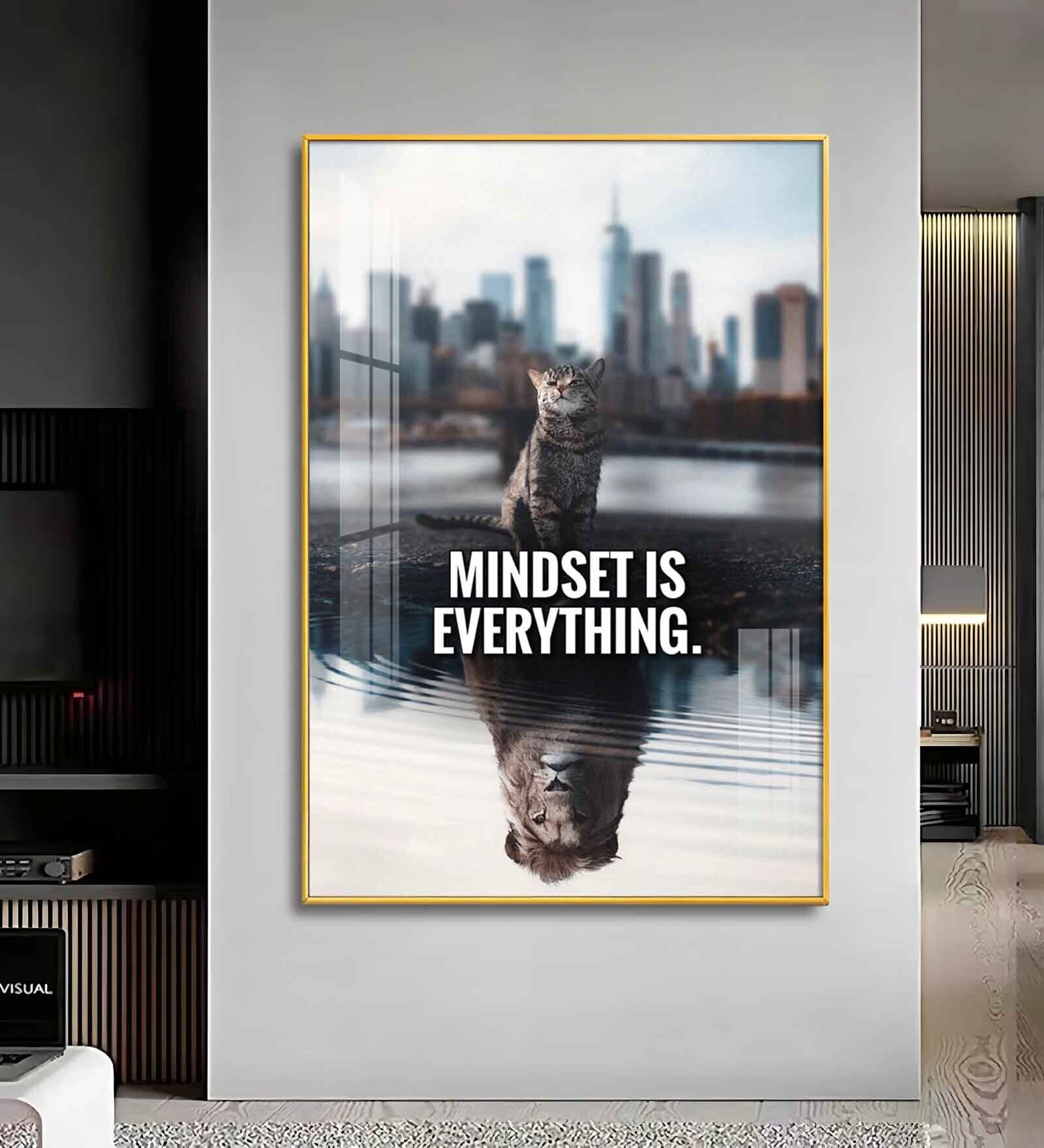 Self Consciousness Glass Finish Vertical Wall Art