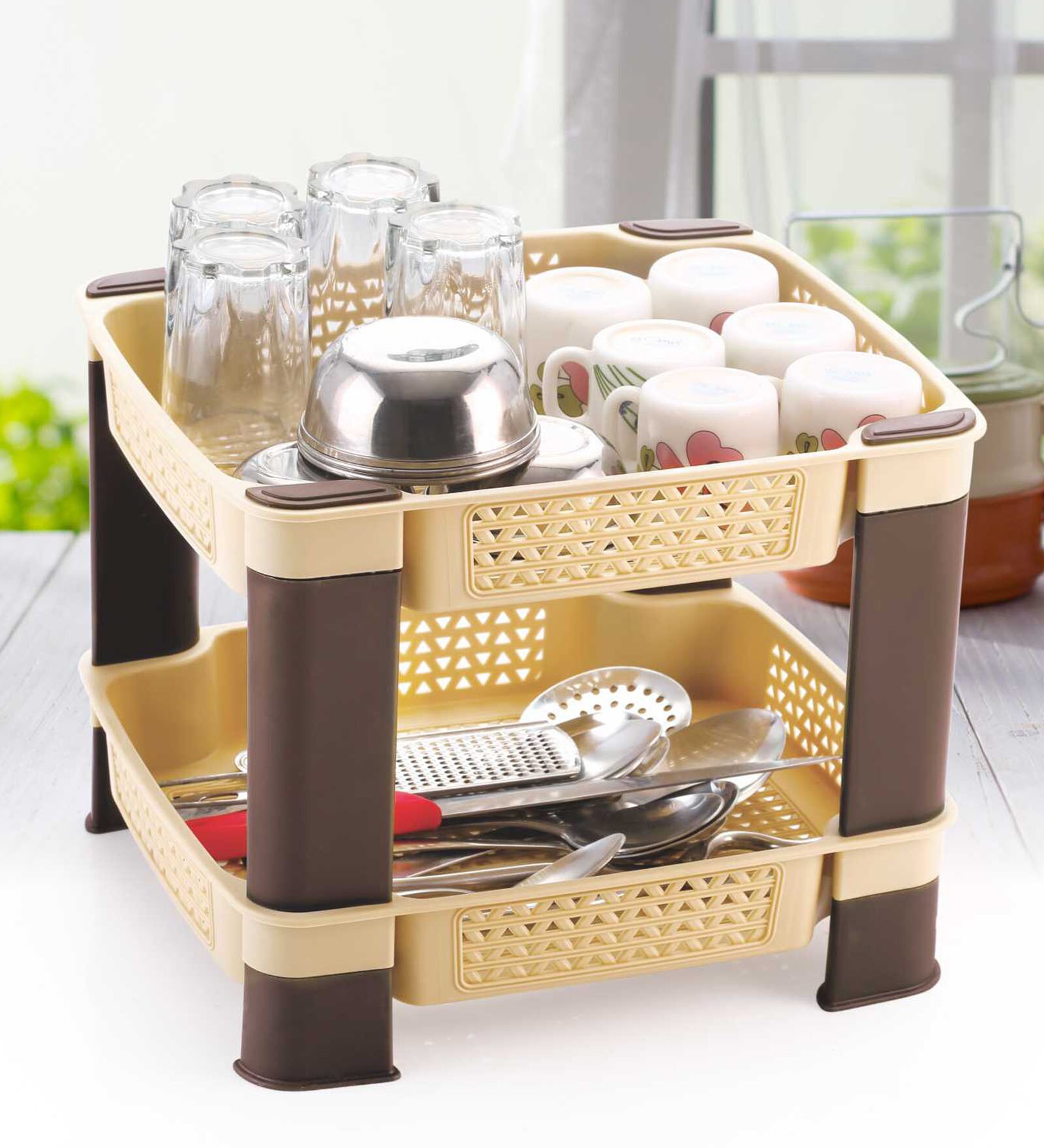 Plastic 2 Tier Kitchen Storage Racks Plastic 2 Tier Kitchen Storage Racks