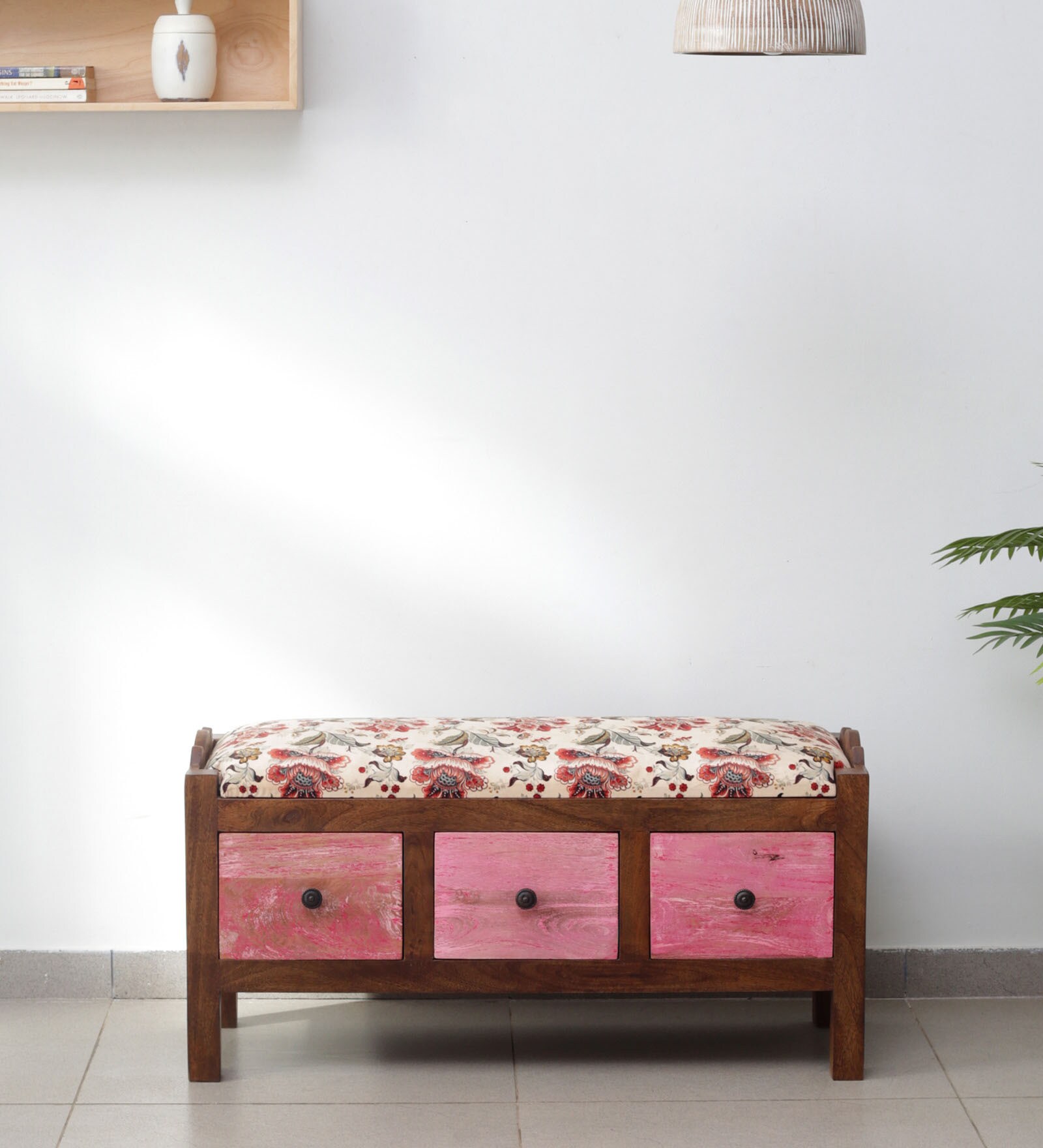 Veasley Solid Wood Bench In Distress Finish