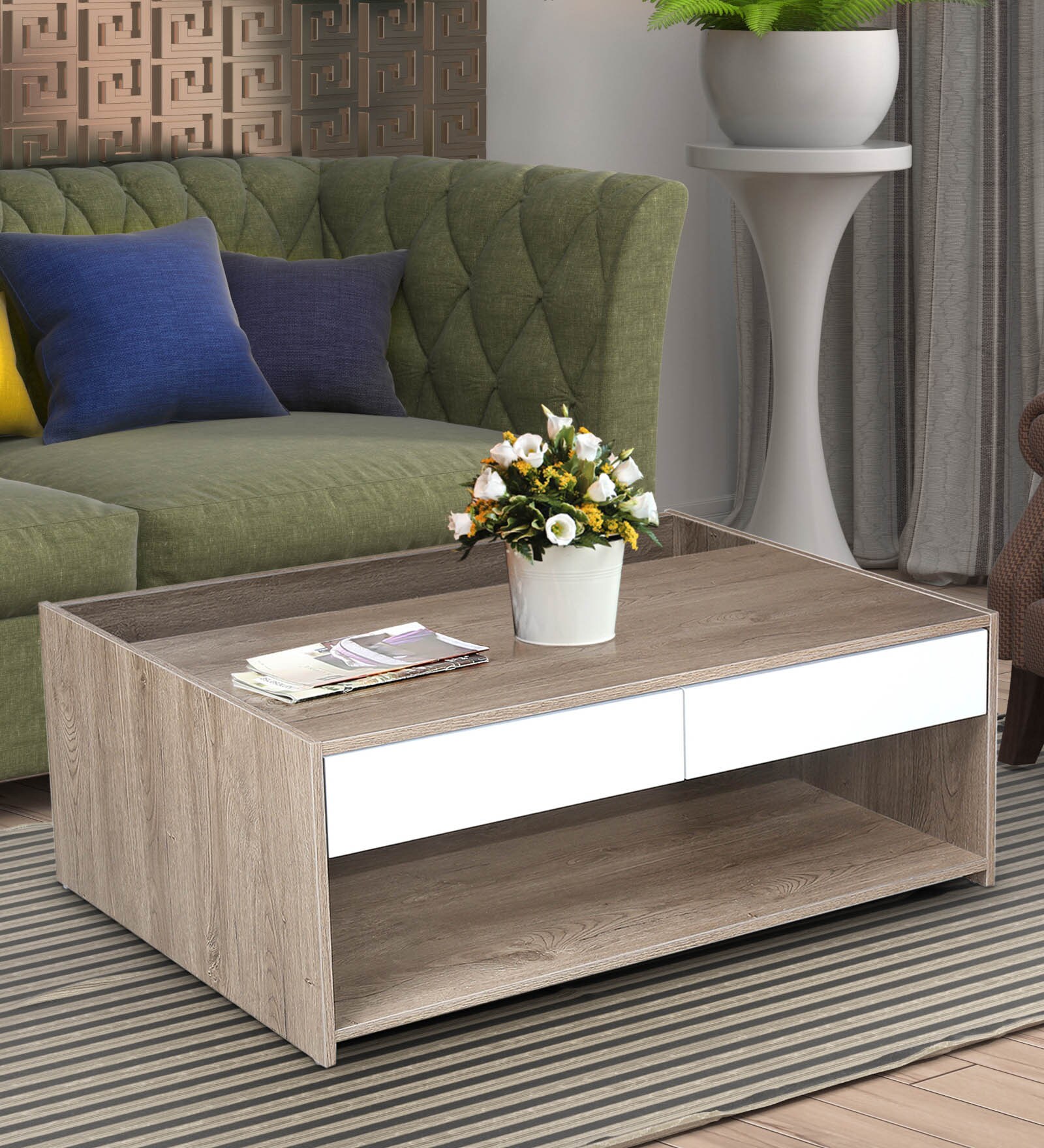 Sentil Center Table in Brown Finish