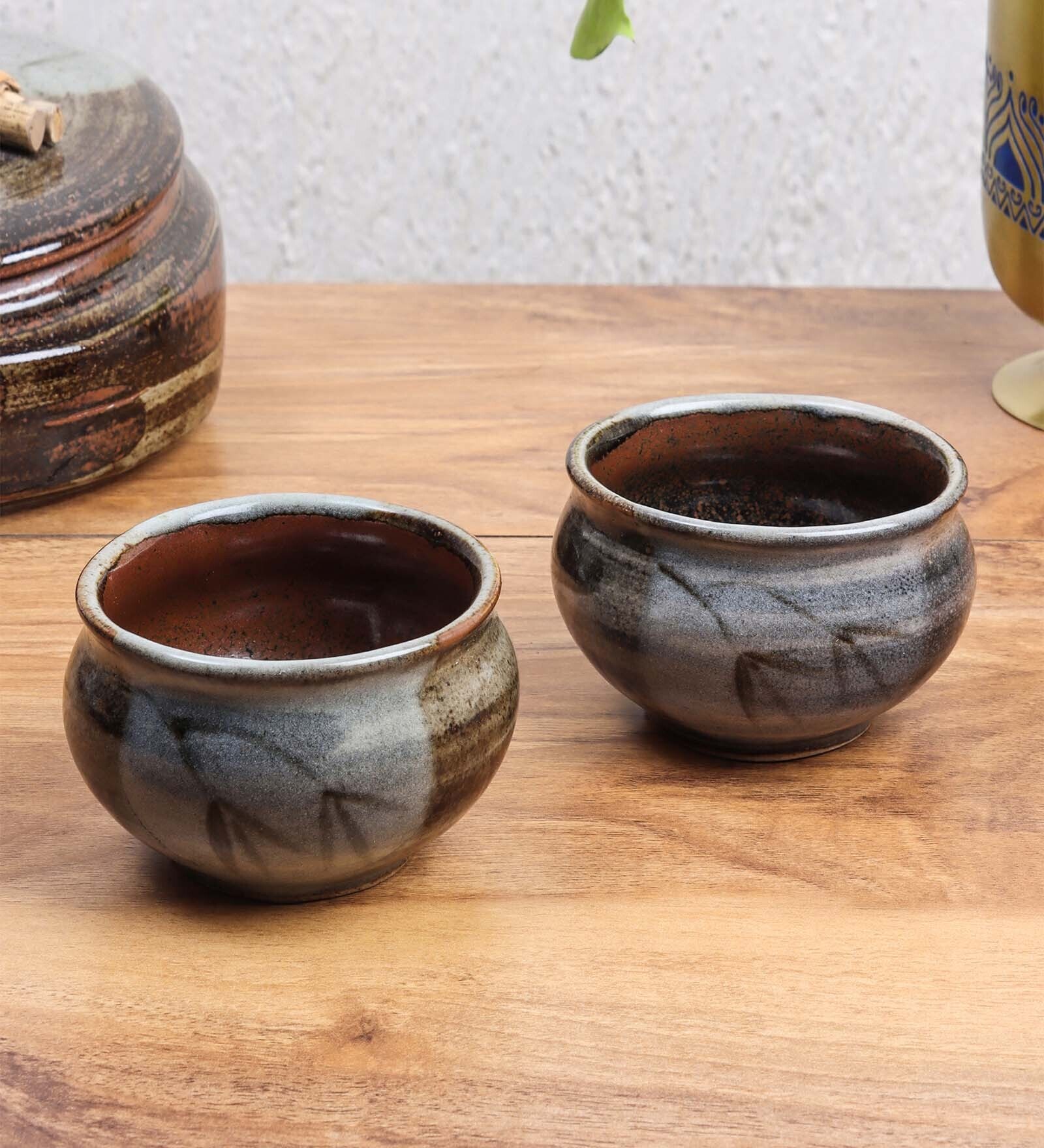 Seren 200ml Red & Yellow Ceramic (Set of 2) Dinner Bowl