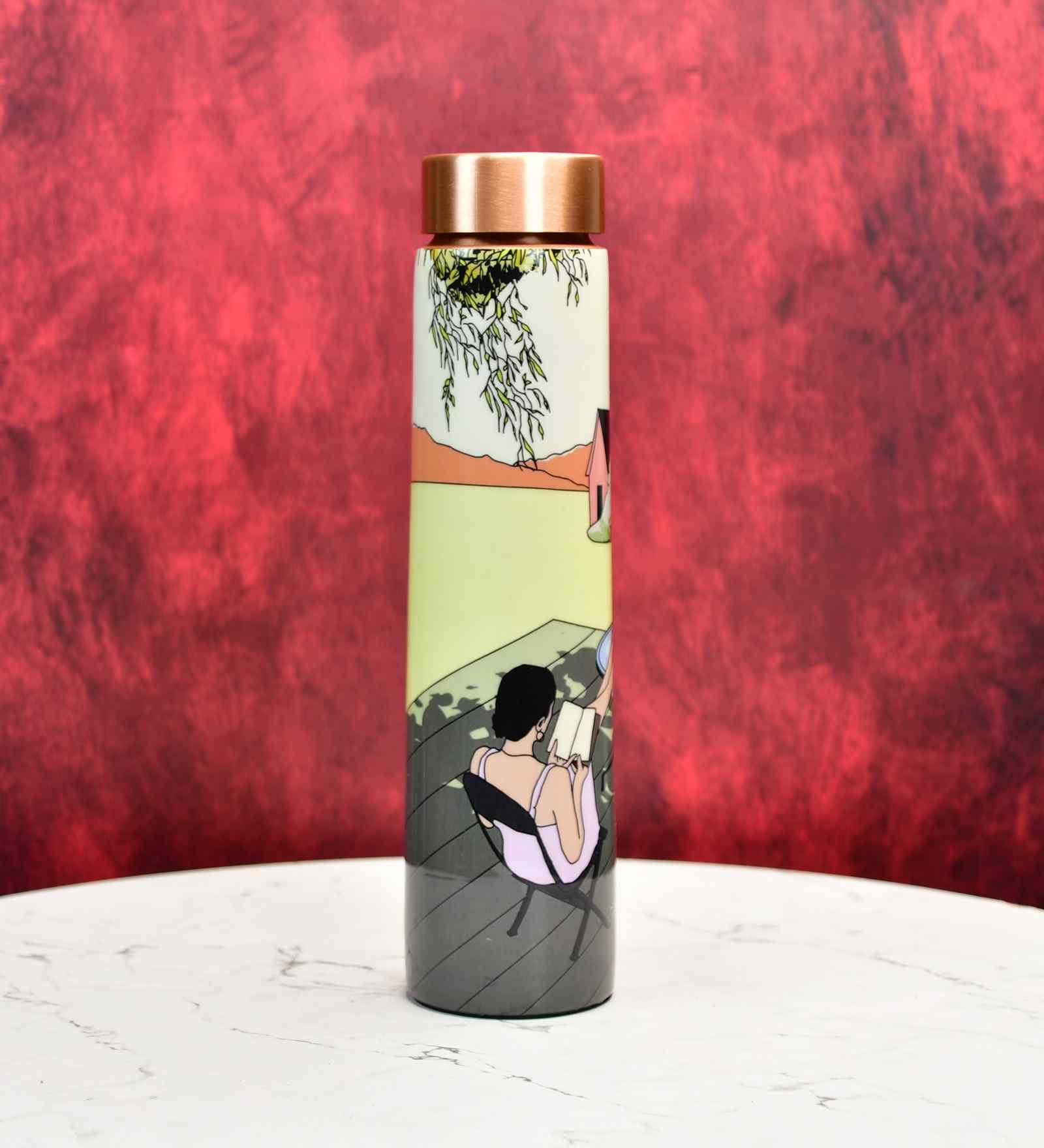 Serene Meadow Copper Bottle