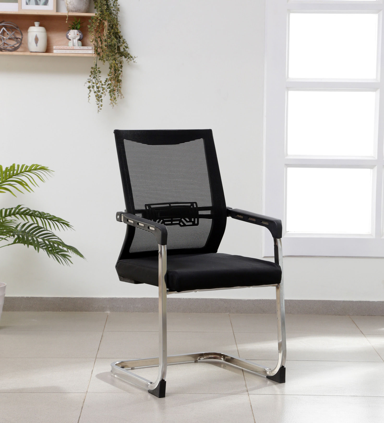 Sergei Breathable Mesh Arm Chair in Black Colour