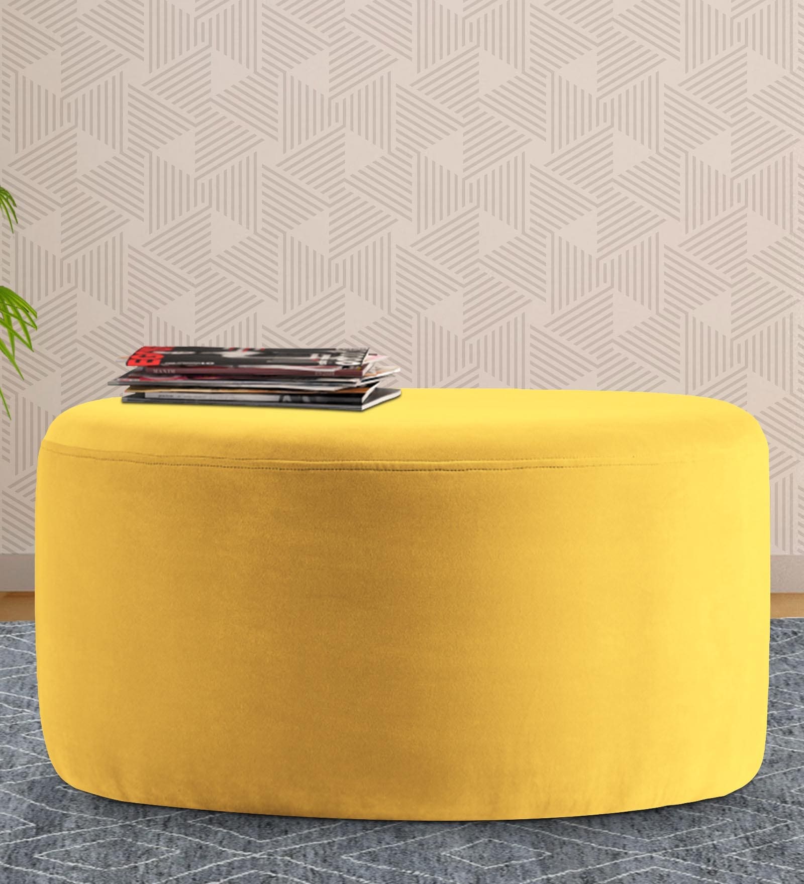Serie-O Pouffe in Prime Daisy Yellow Colour Serie-O Pouffe in Prime Daisy Yellow Colour
