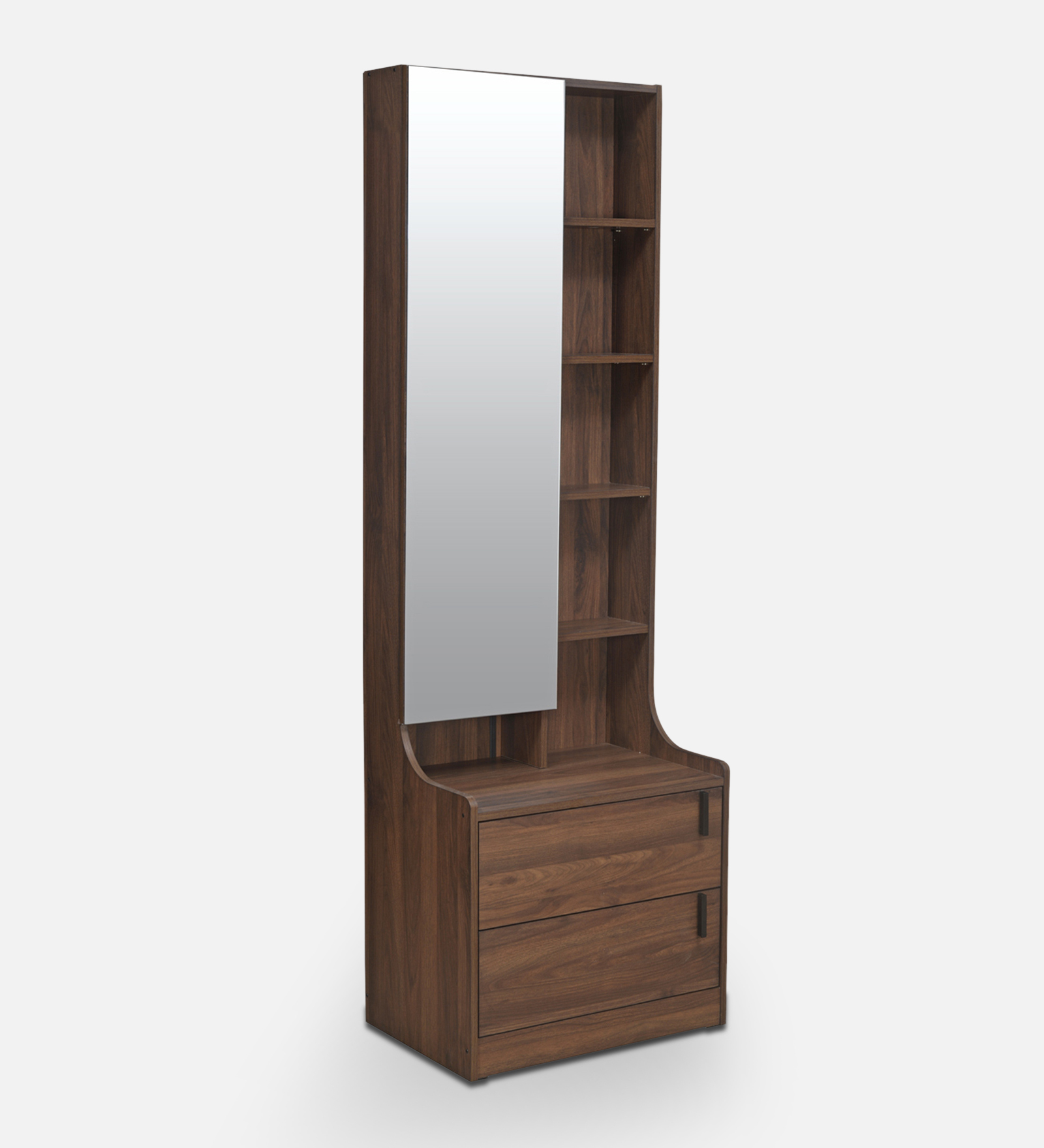 Serra Dresser with Hidden Mirror Storage in Wenge Finish