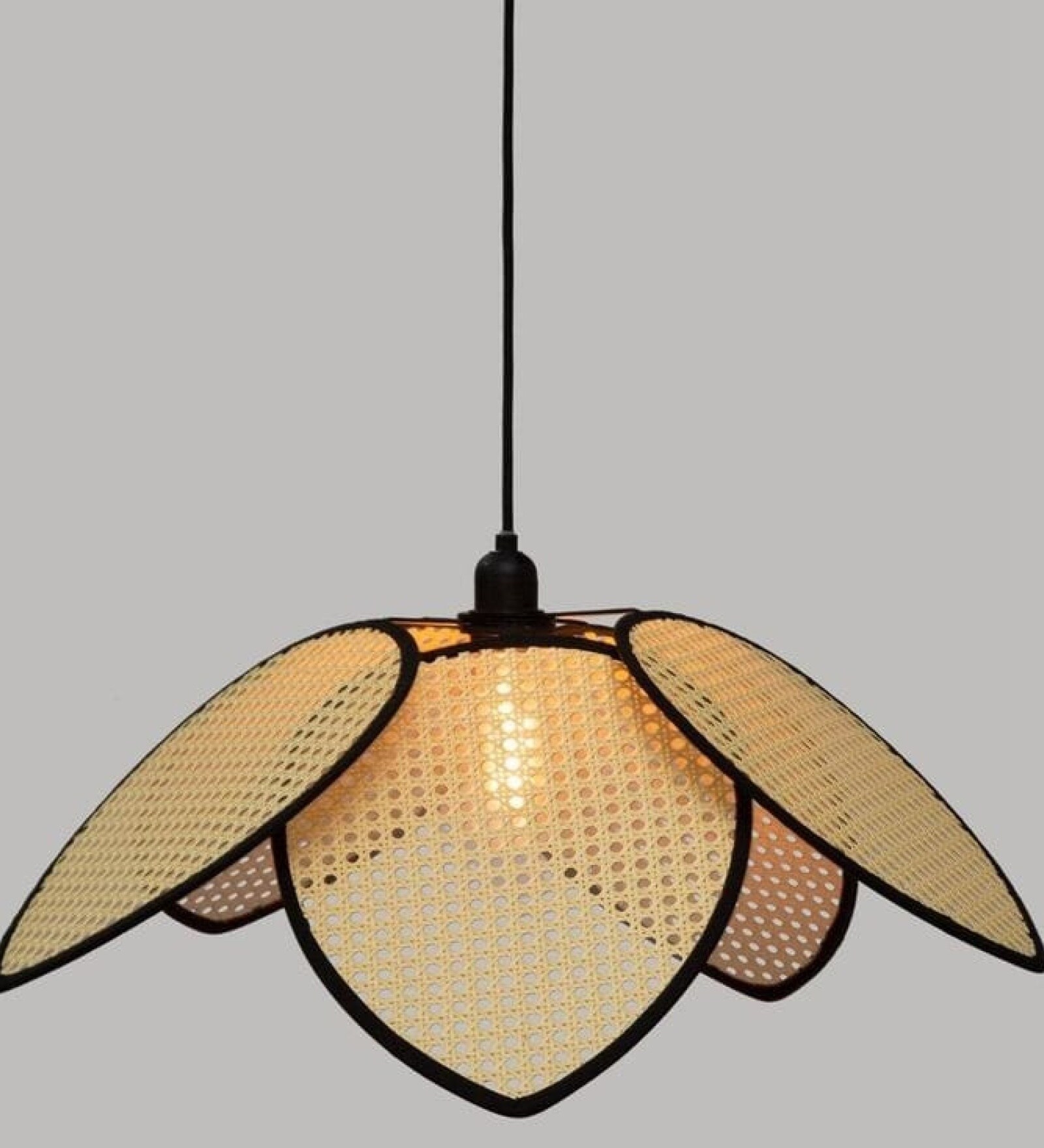 Sersez Lamp Unique Handmade Woven Hanging Pendant Light, Natural/Cane Pendant Light