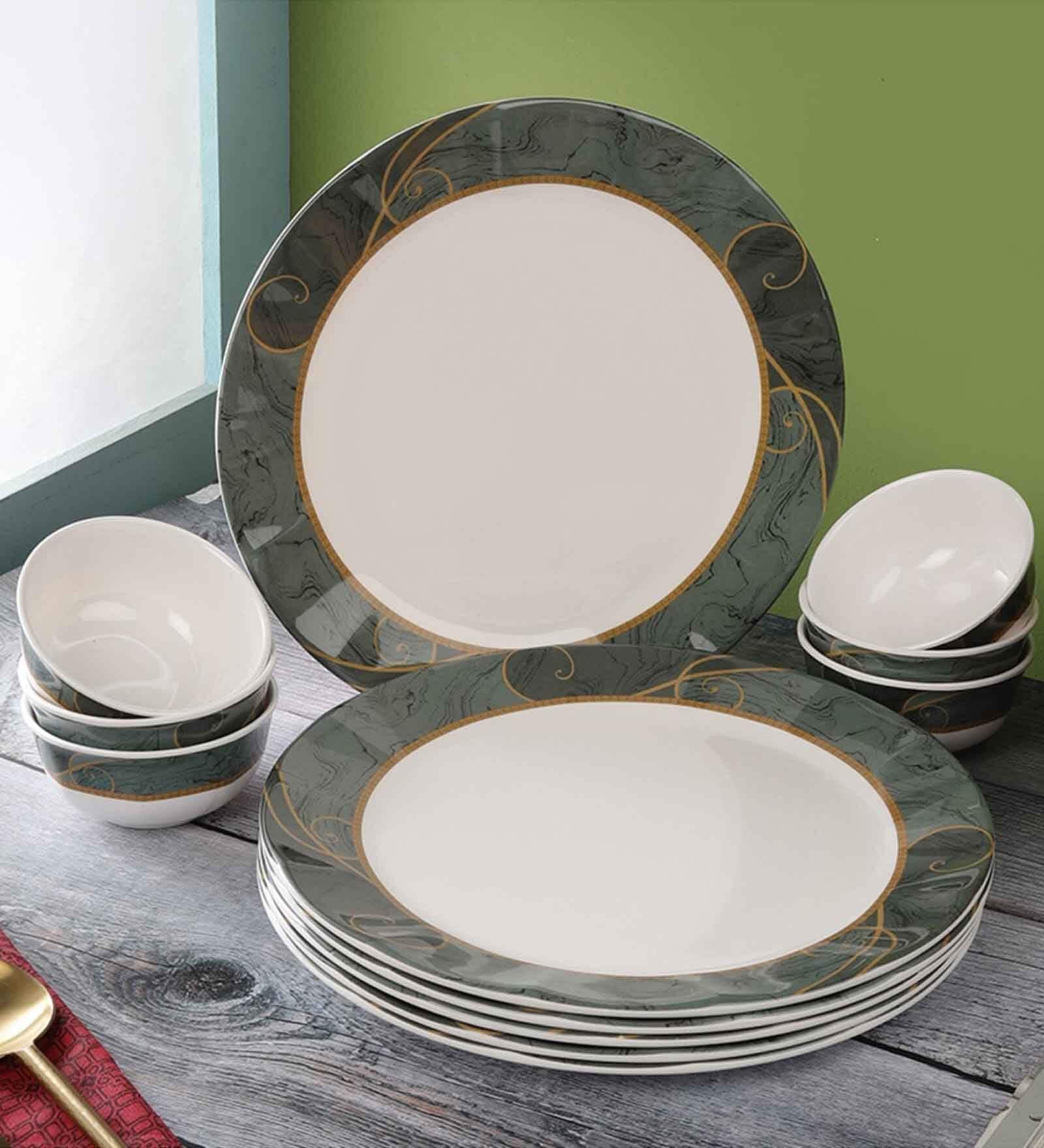 Servewell Diza 12 Pc Melamine Dora Dinner Set