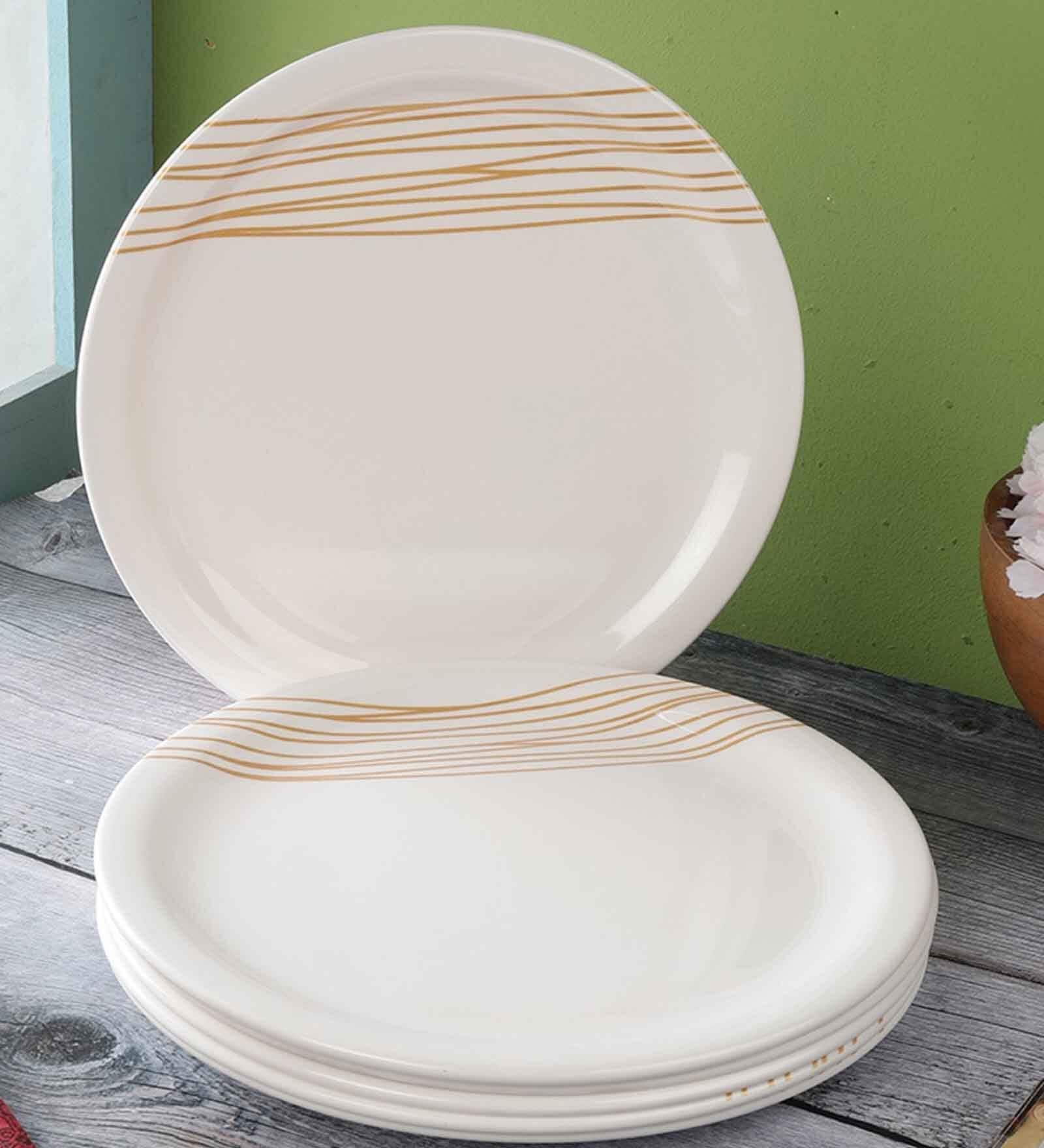 Servewell Gold Strands 6 Pc Melamine Dinner Plate
