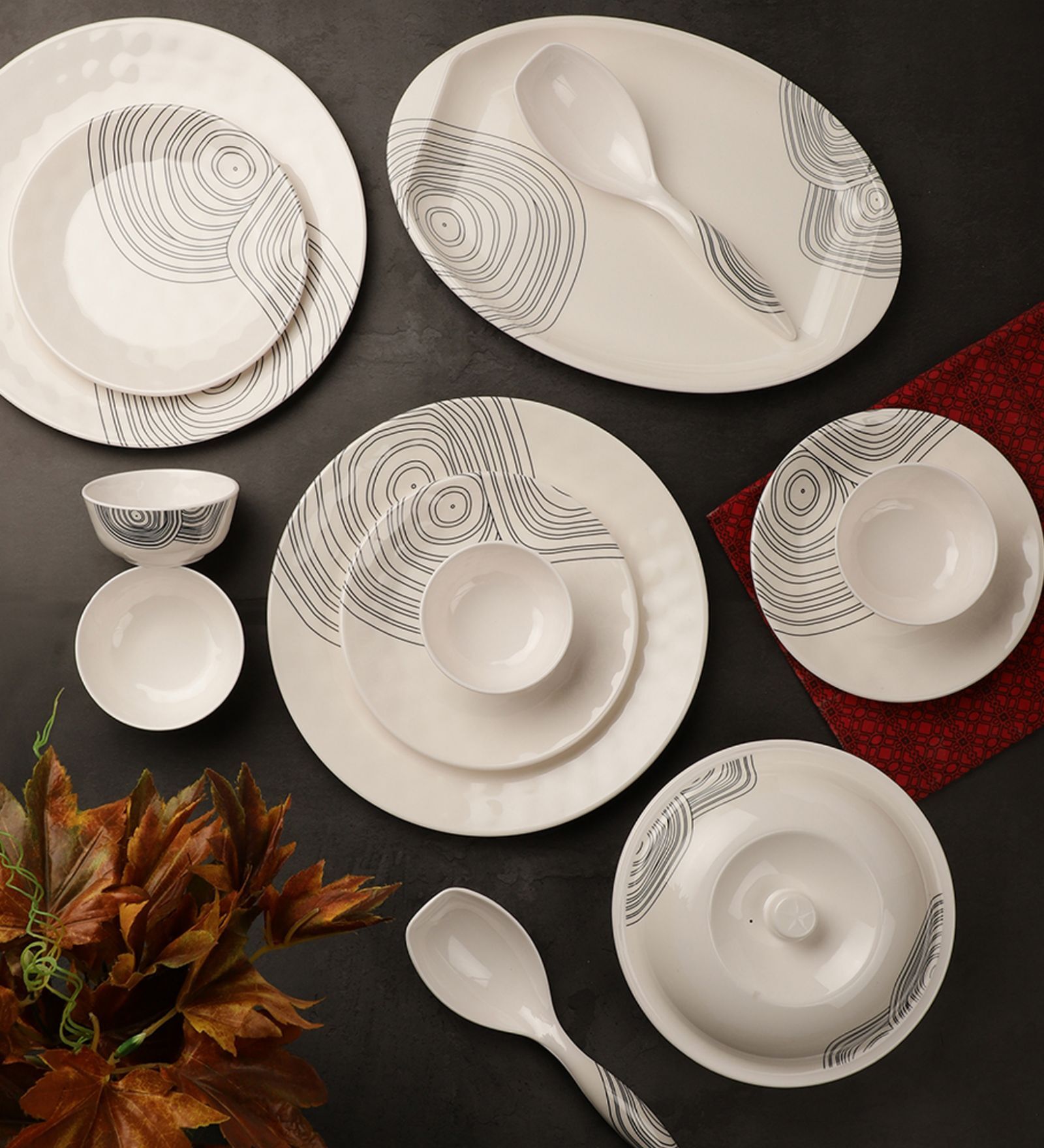 Buy Servewell Zebra White (Set of 31) Dinner Set by Vareesha at 24 OFF