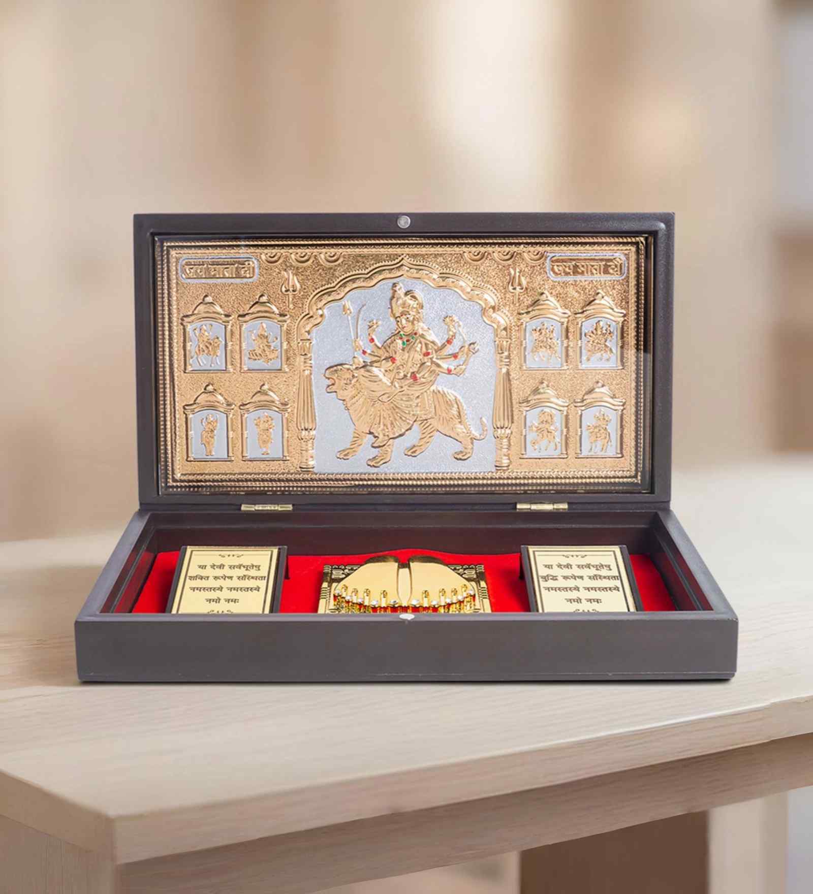 Brown Pvc Ambe Maa Spiritual Box