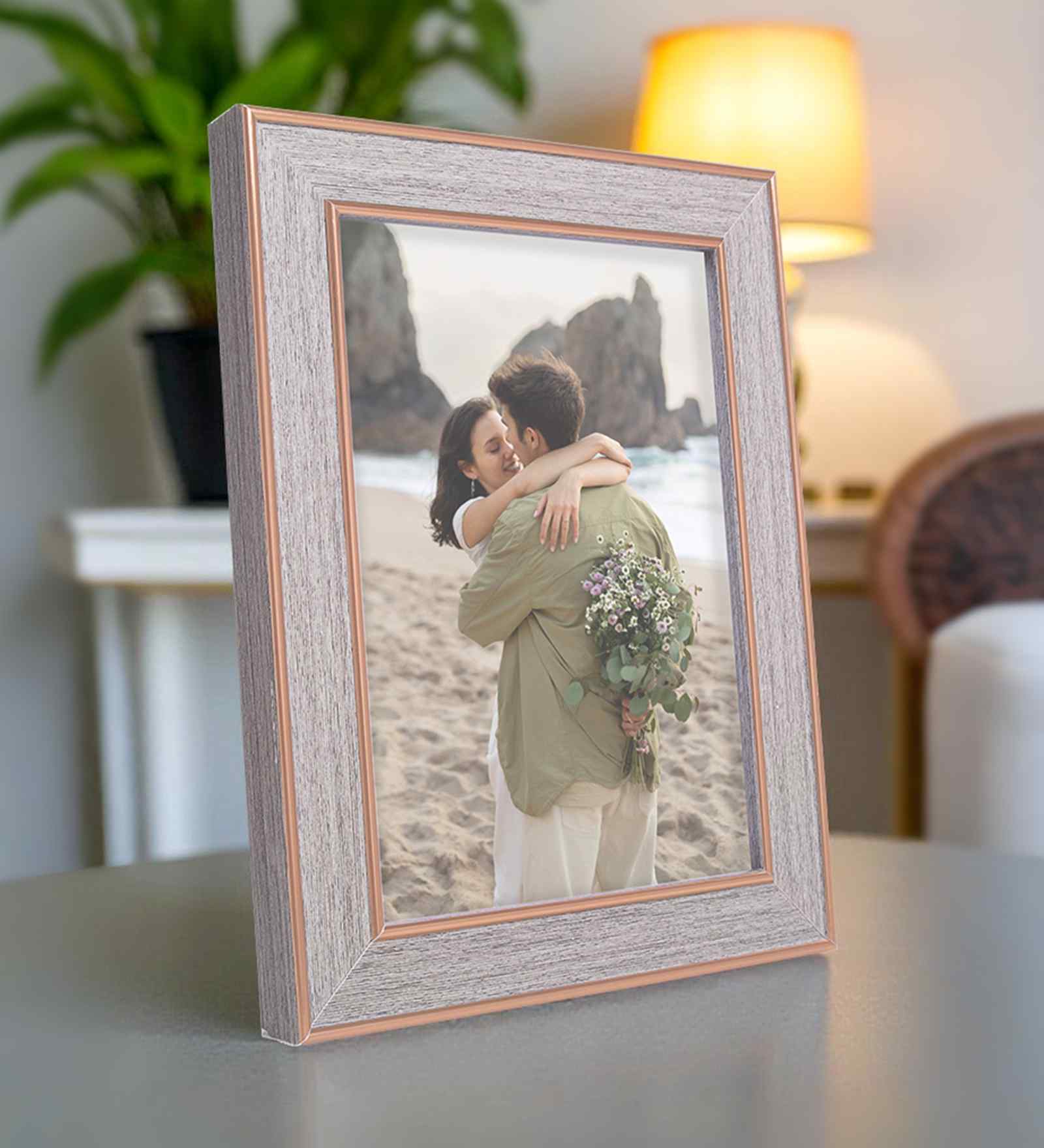 Dark Wood Pvc 5X7 Inch Single Photo Frames