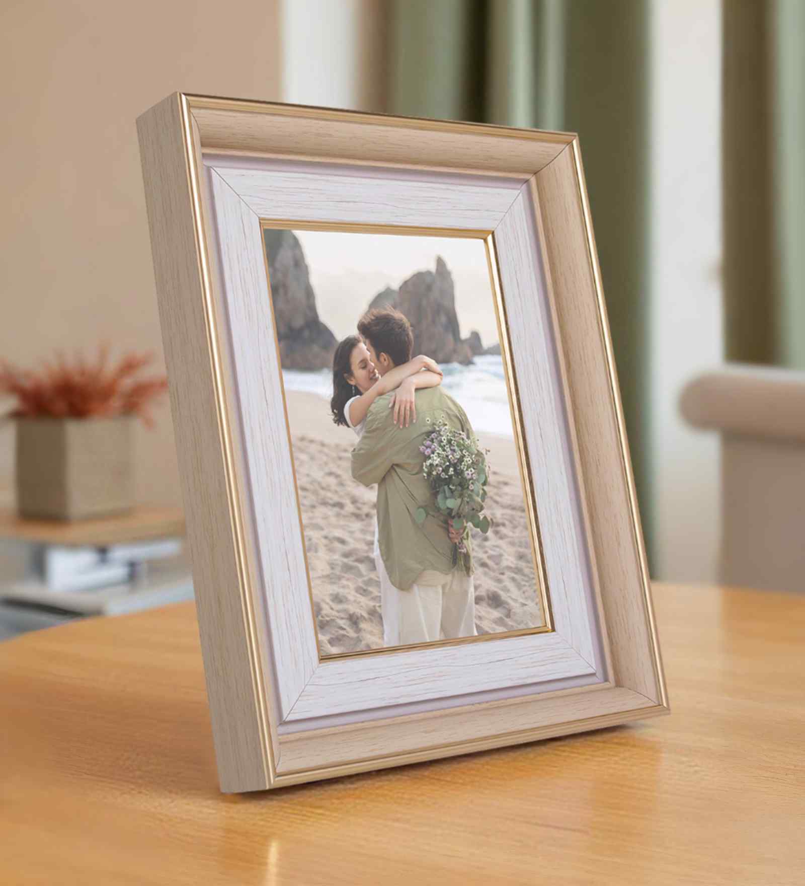 Gold Pvc 5X7 Inch Single Photo Frames