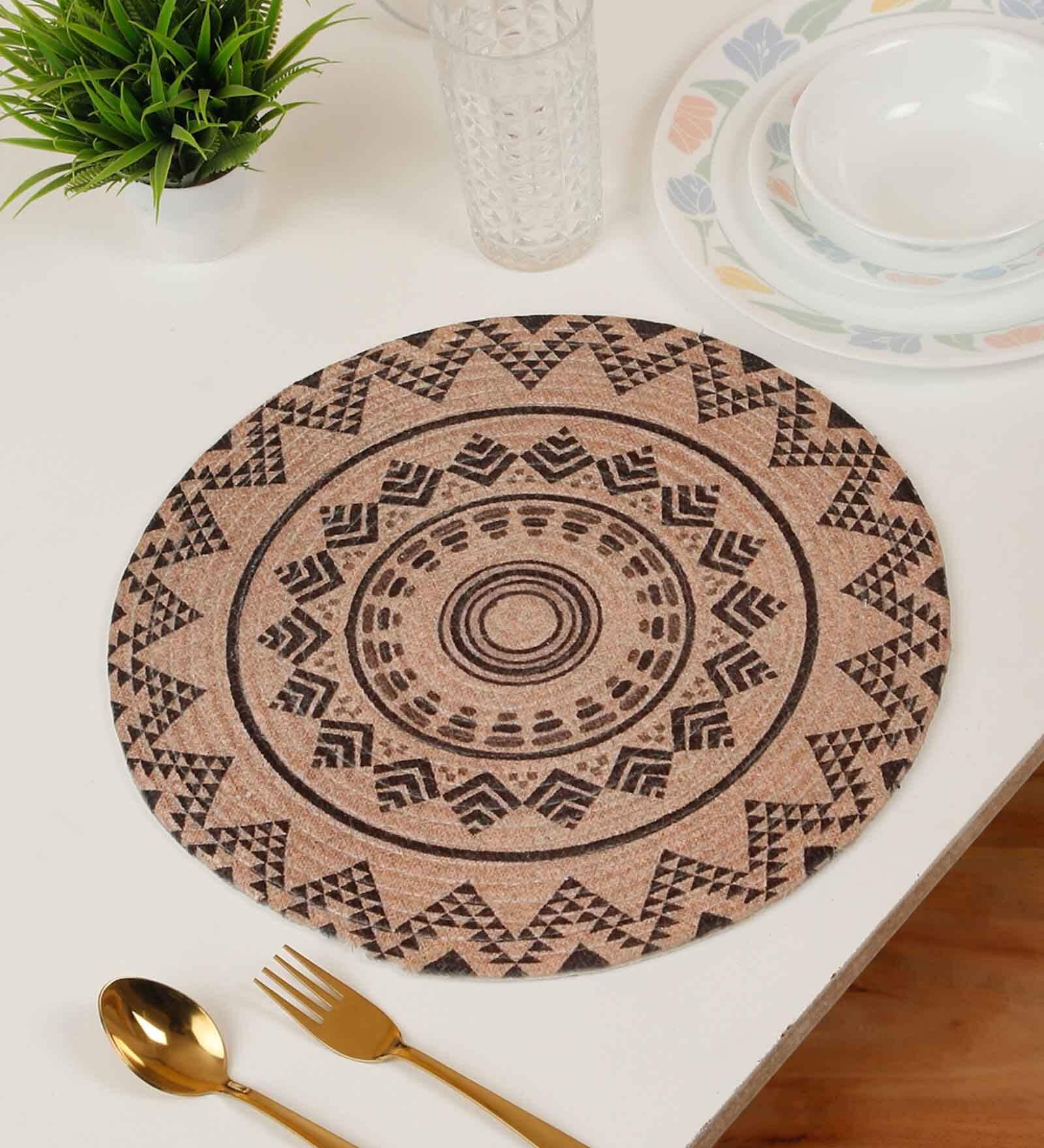 Set of 1 Pure Cotton Geometric Print Digitally Printed Table Runner