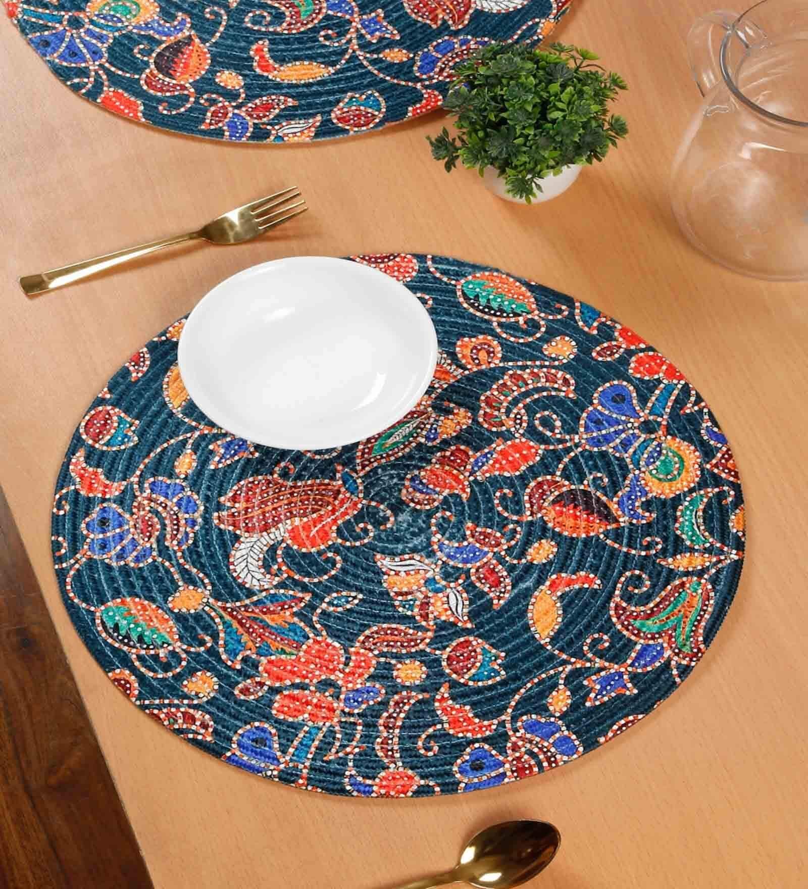 Set of 1 Pure Cotton Geometric Print Digitally Printed Table Runner