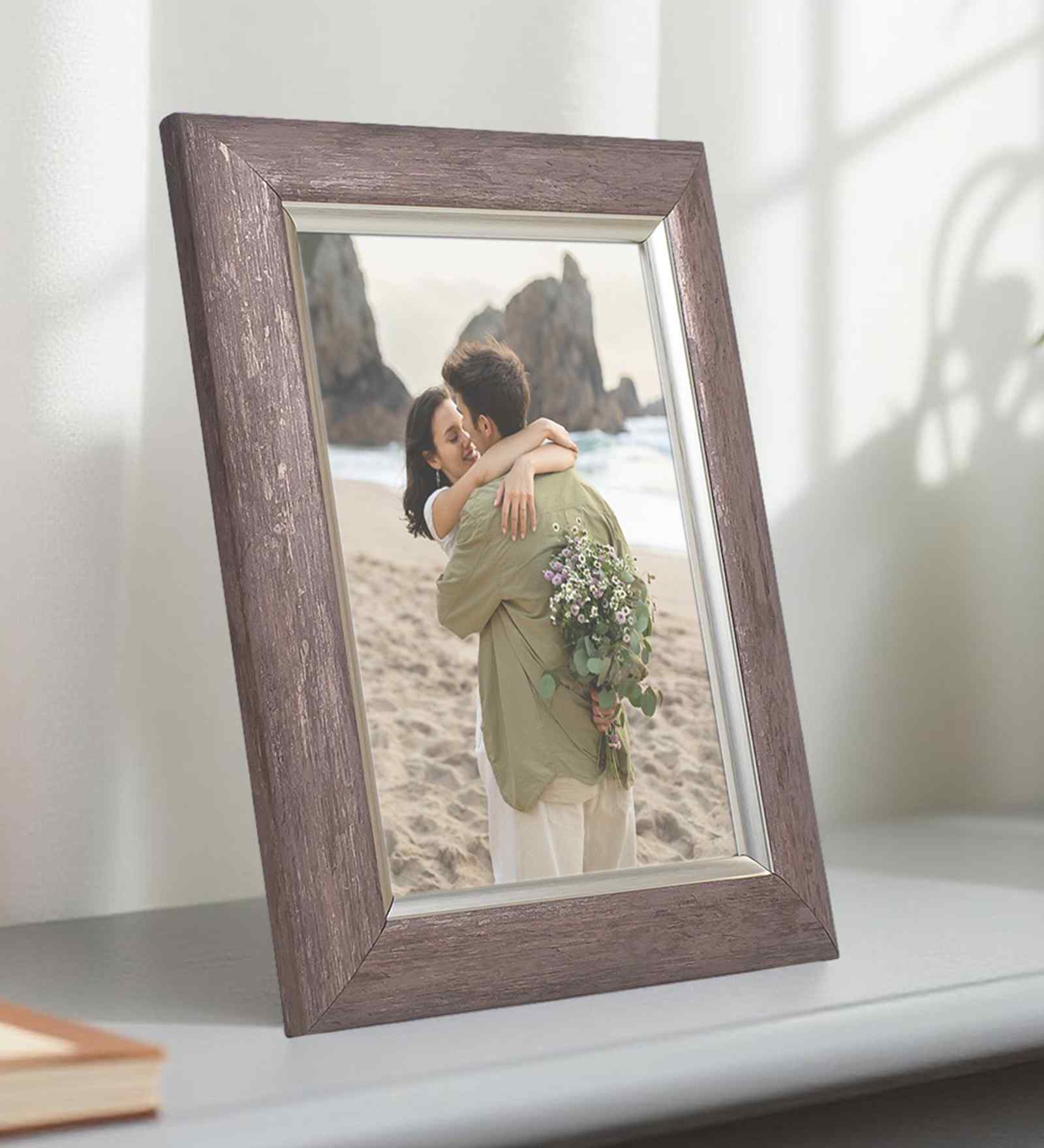 Taupe Pvc 5X7 Inch Single Photo Frames