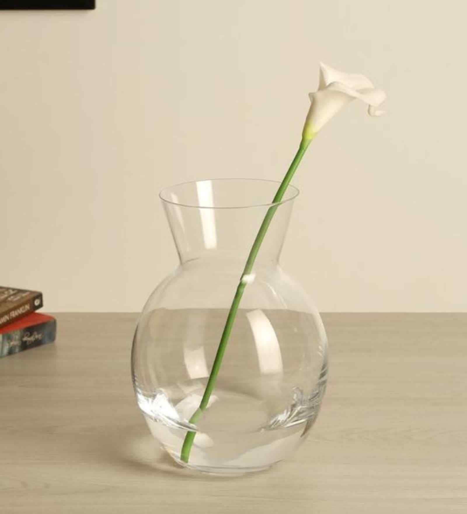 Set of 1 Transparent Crystal Lead Free Glass 220ml Glass Vases