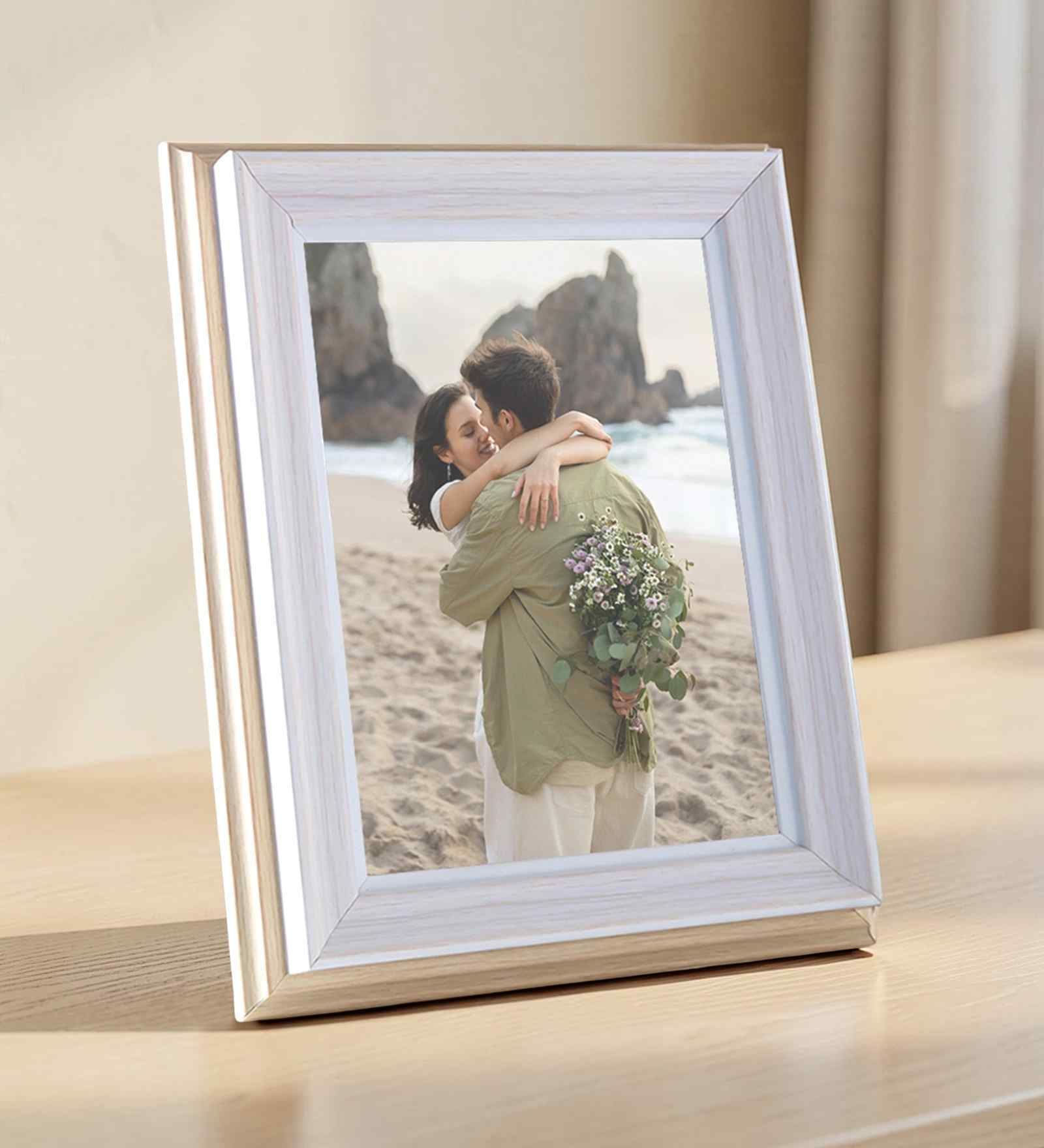 White & Beige Pvc 5X7 Inch Single Photo Frames