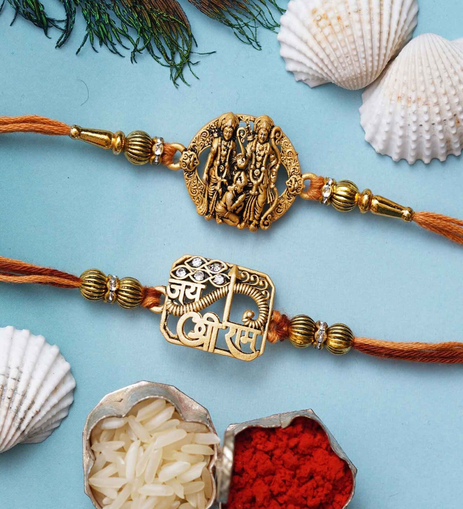 Raaki R 2 Buy Set of 2 Designer Rakhi & Roli Chawal Pack at 60% OFF by ...