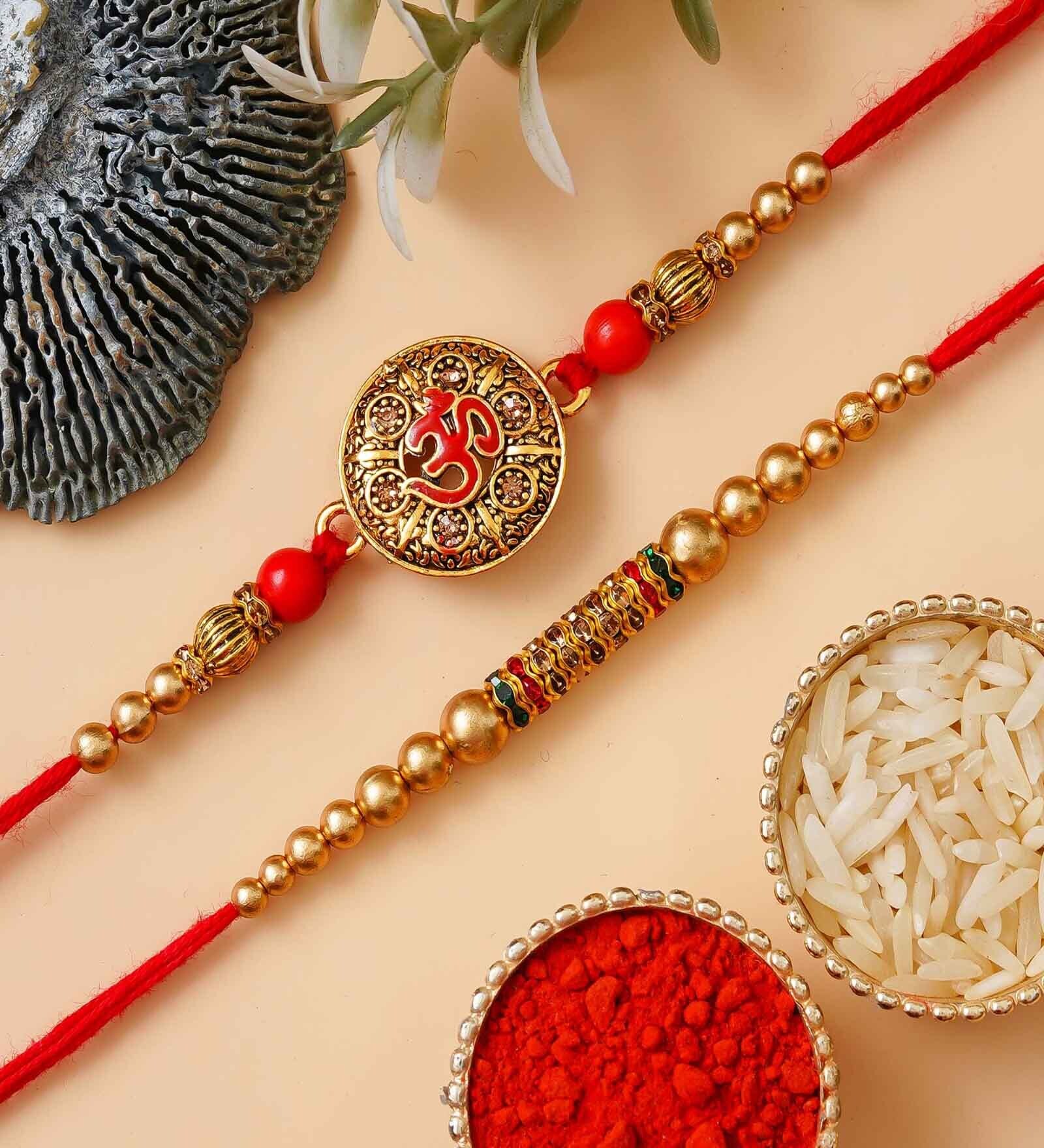 Raaki R 2 Buy Set of 2 Designer Rakhi & Roli Chawal Pack at 67% OFF by ...