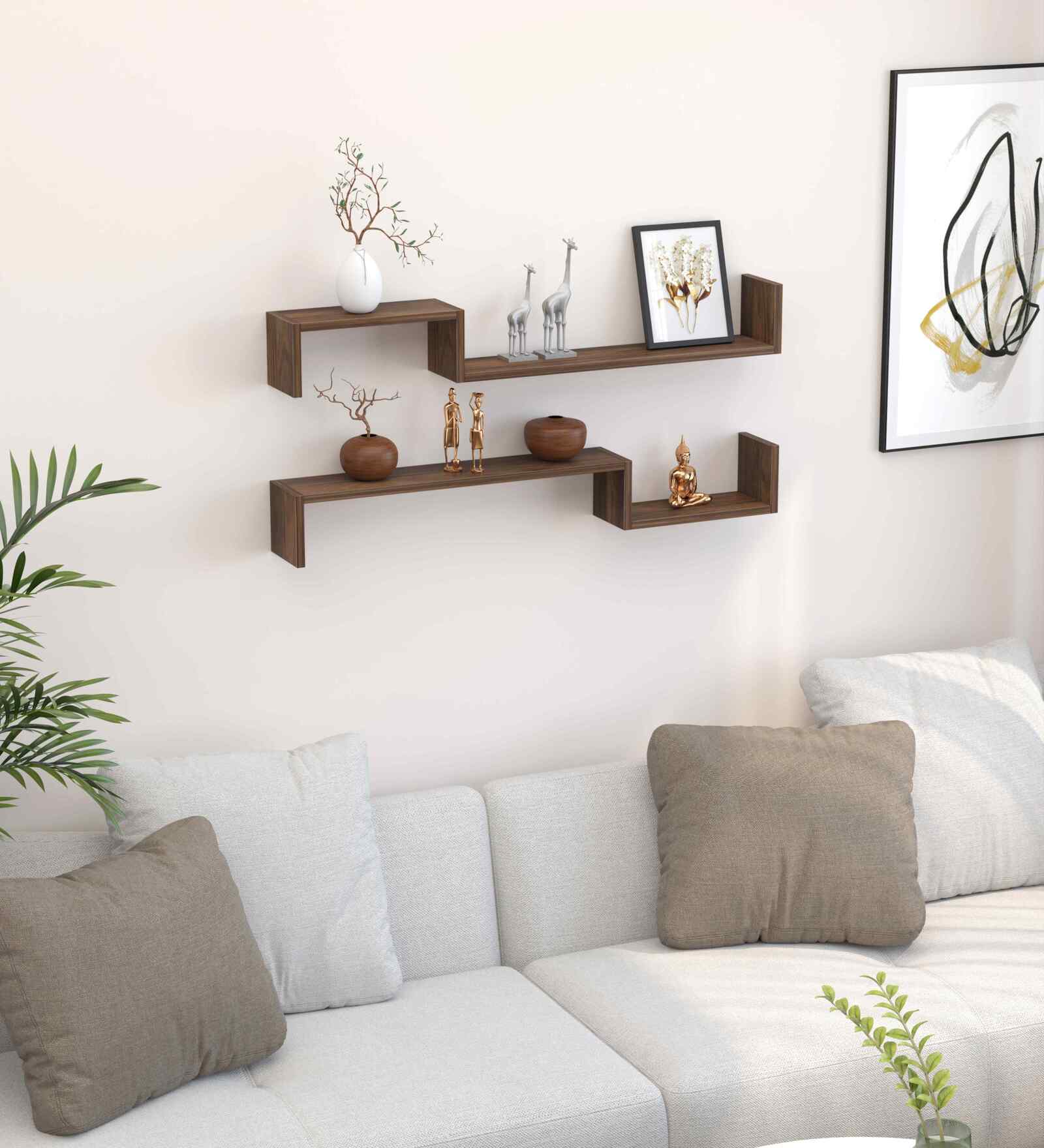 Set of 2 Kichen Cabinet White