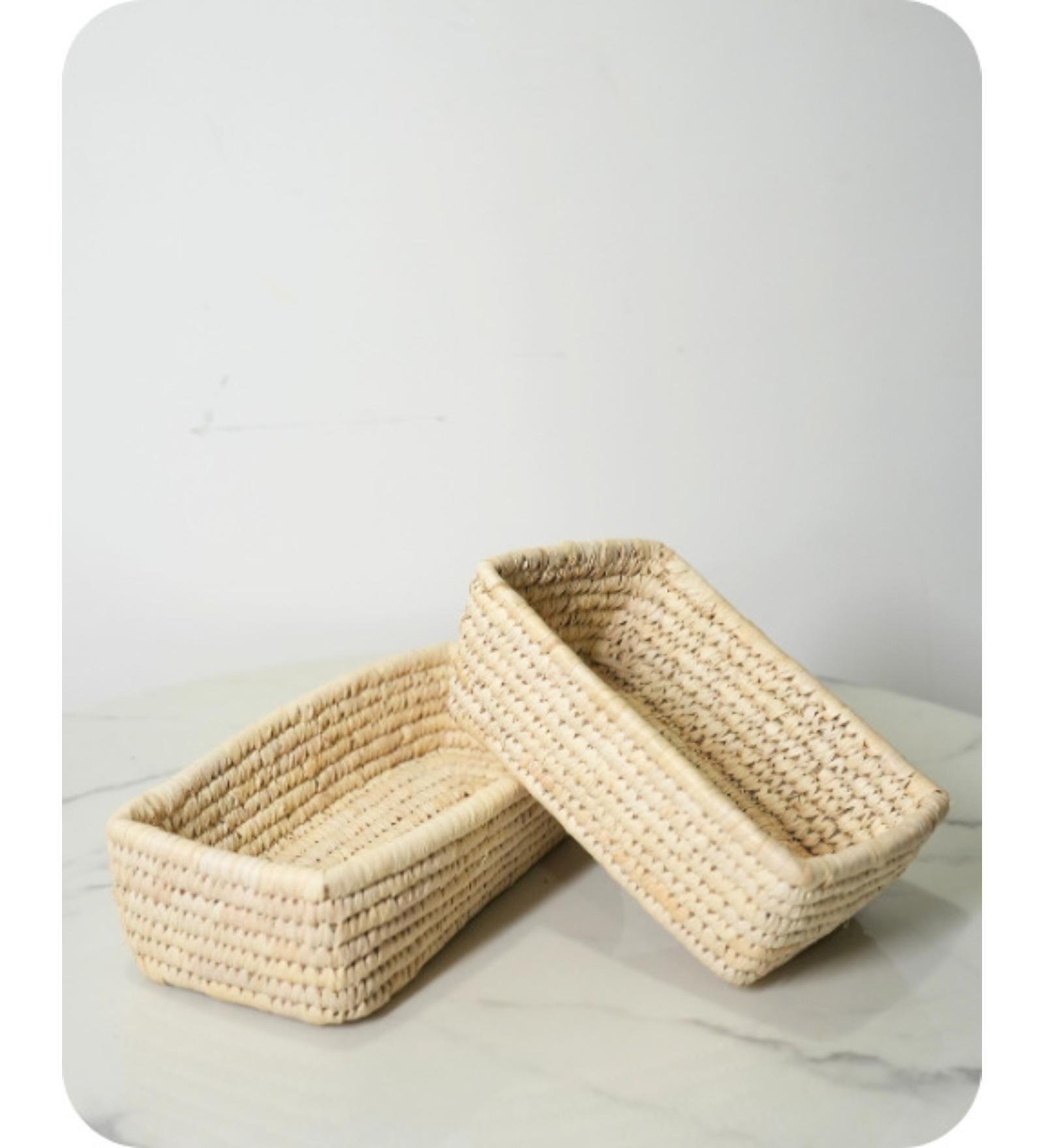 Set Of 2 Natural Sabai Grass Serenity Basket Duo Organizers