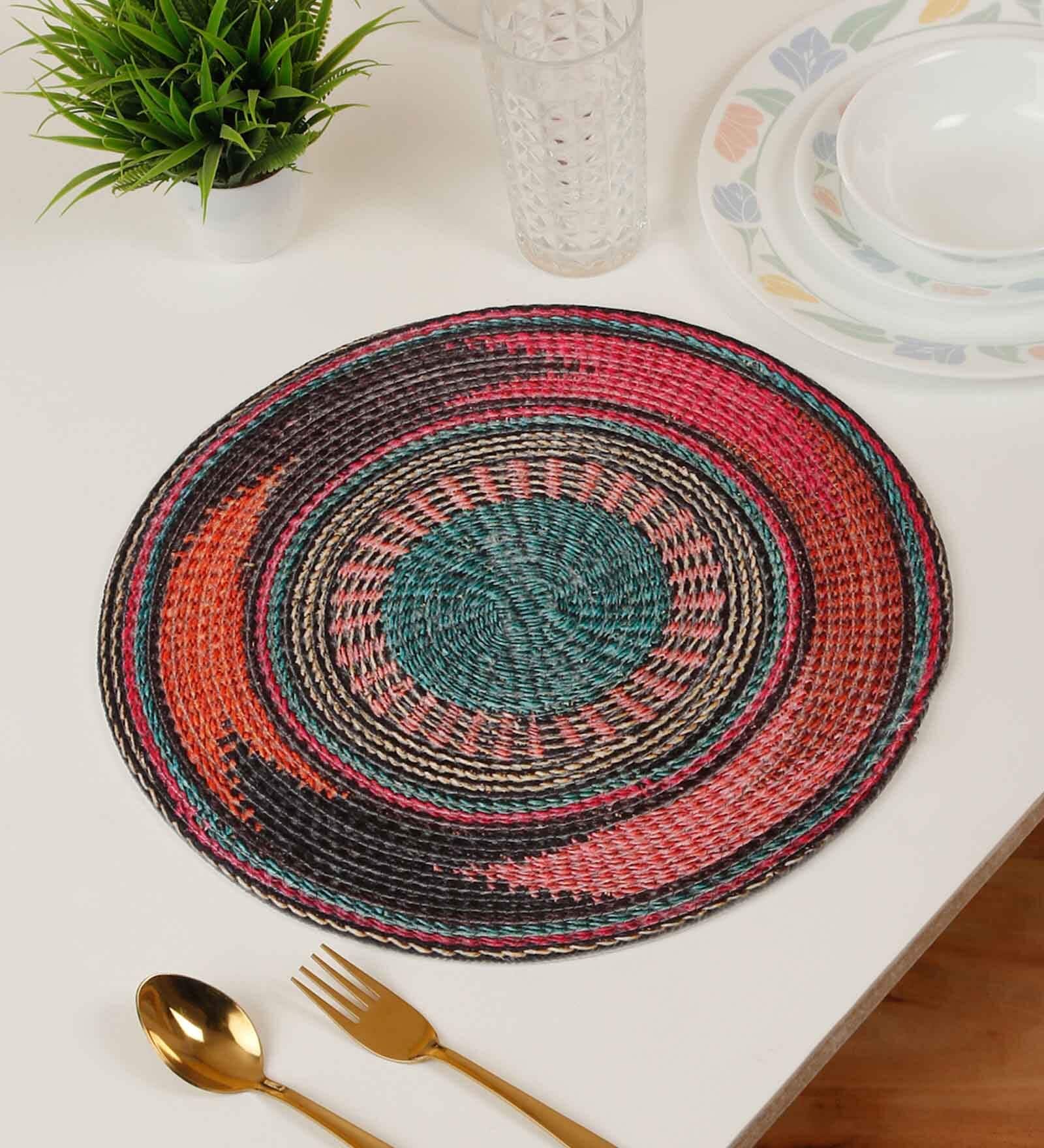 Set of 2 Pure Cotton Geometric Print Digitally Printed Table Runners
