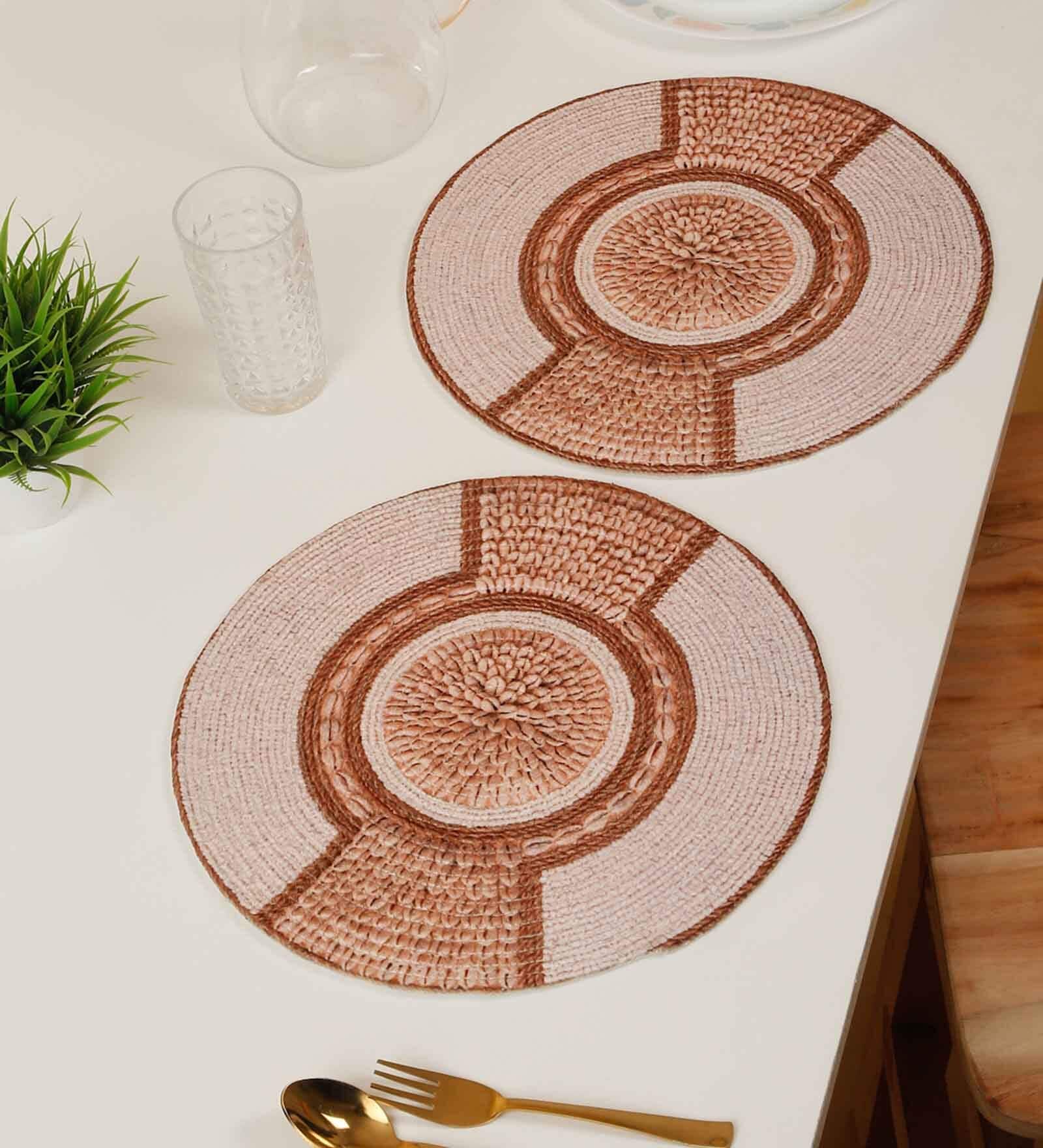 Set of 2 Pure Cotton Geometric Print Digitally Printed Table Runners