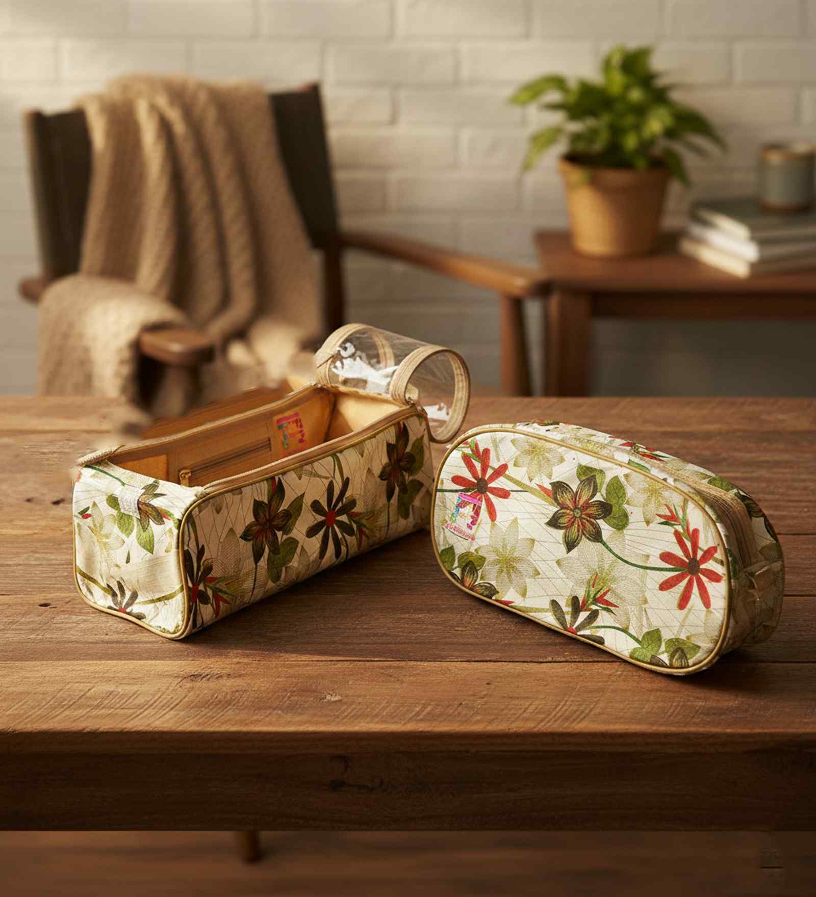 Set Of 2 Nylon Shoe & Slipper Organizer Bag Covers